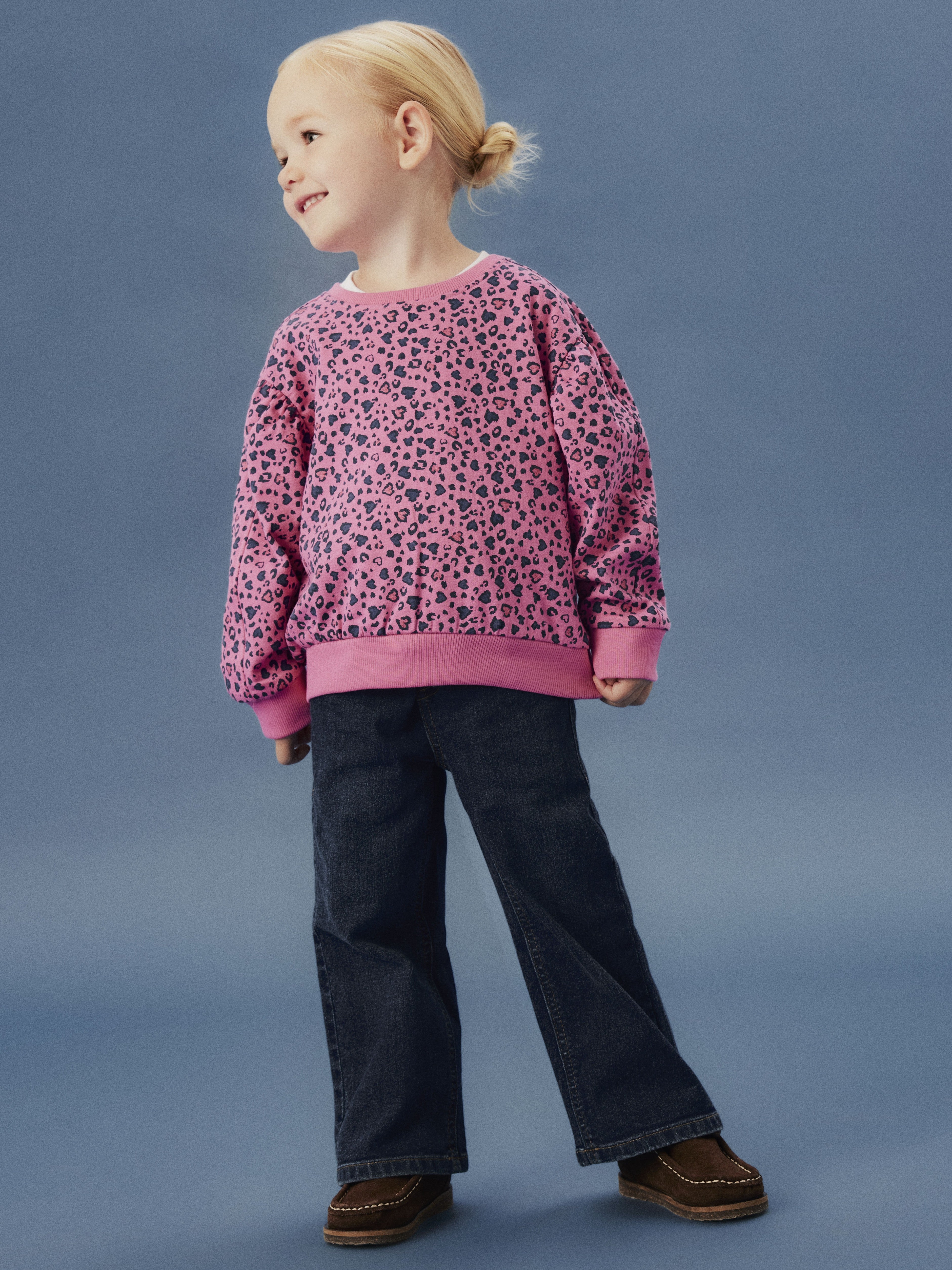 Sudadera Animal Print Fucsia Mini