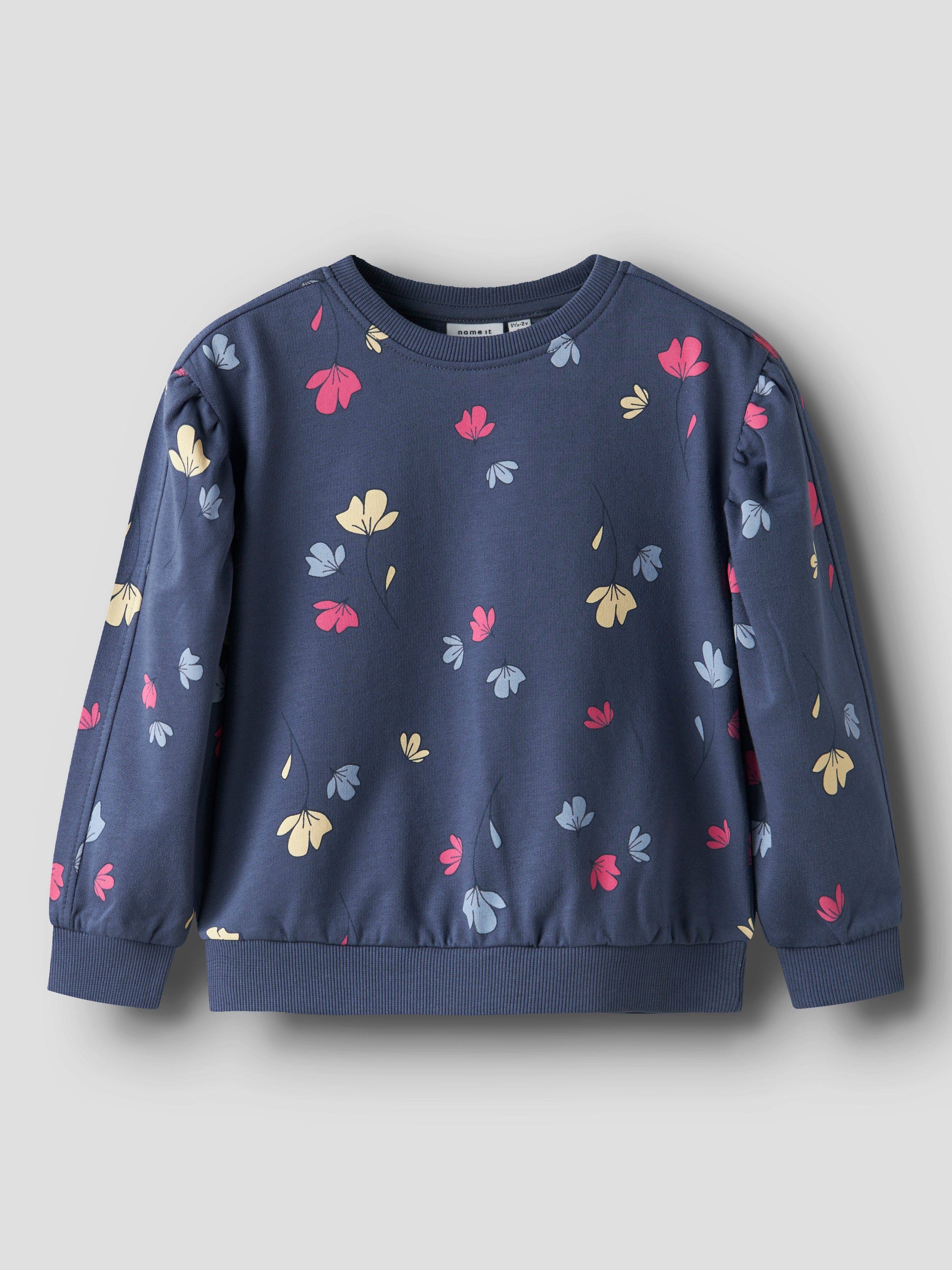 Sudadera Floral Azul Mini