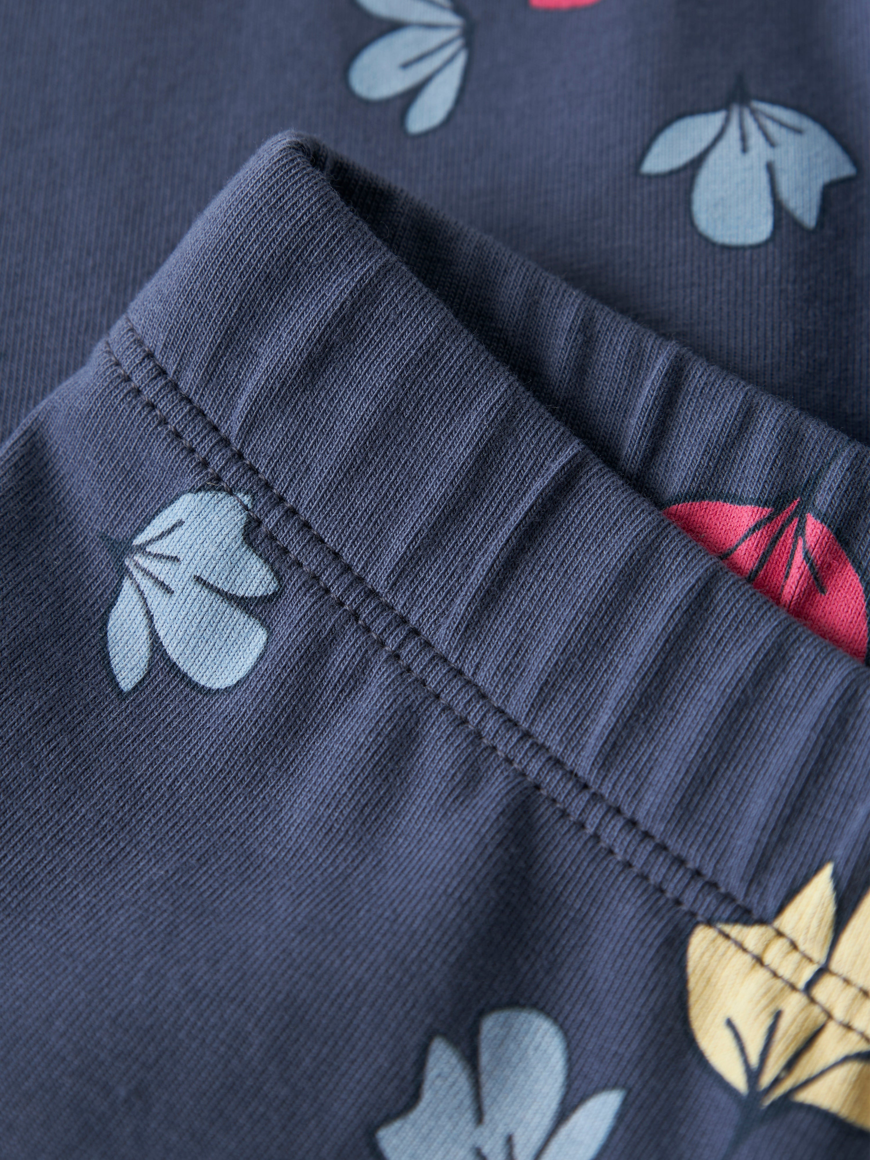 Legging Floral Azul Marino