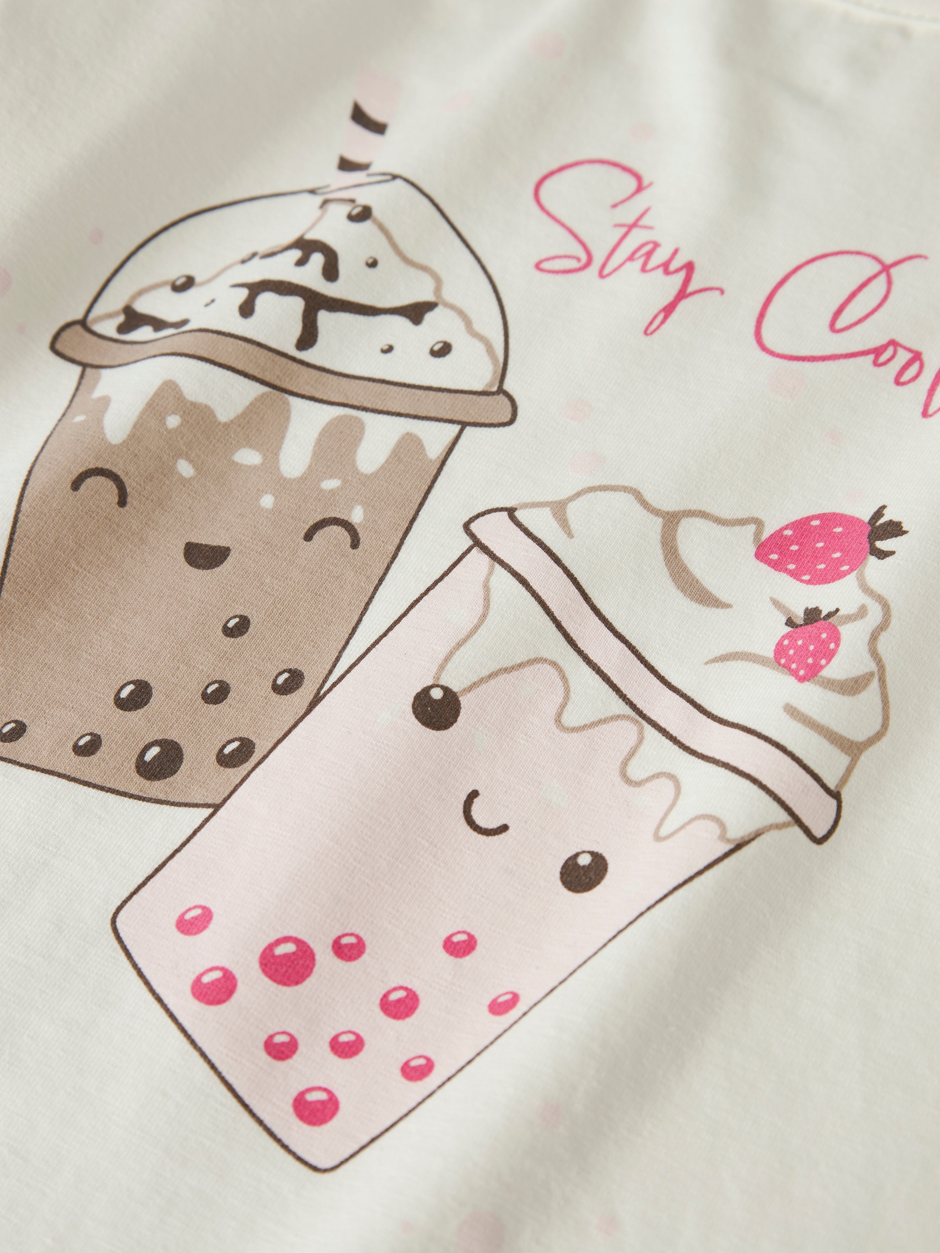 Camiseta Milkshake Blanca Mini