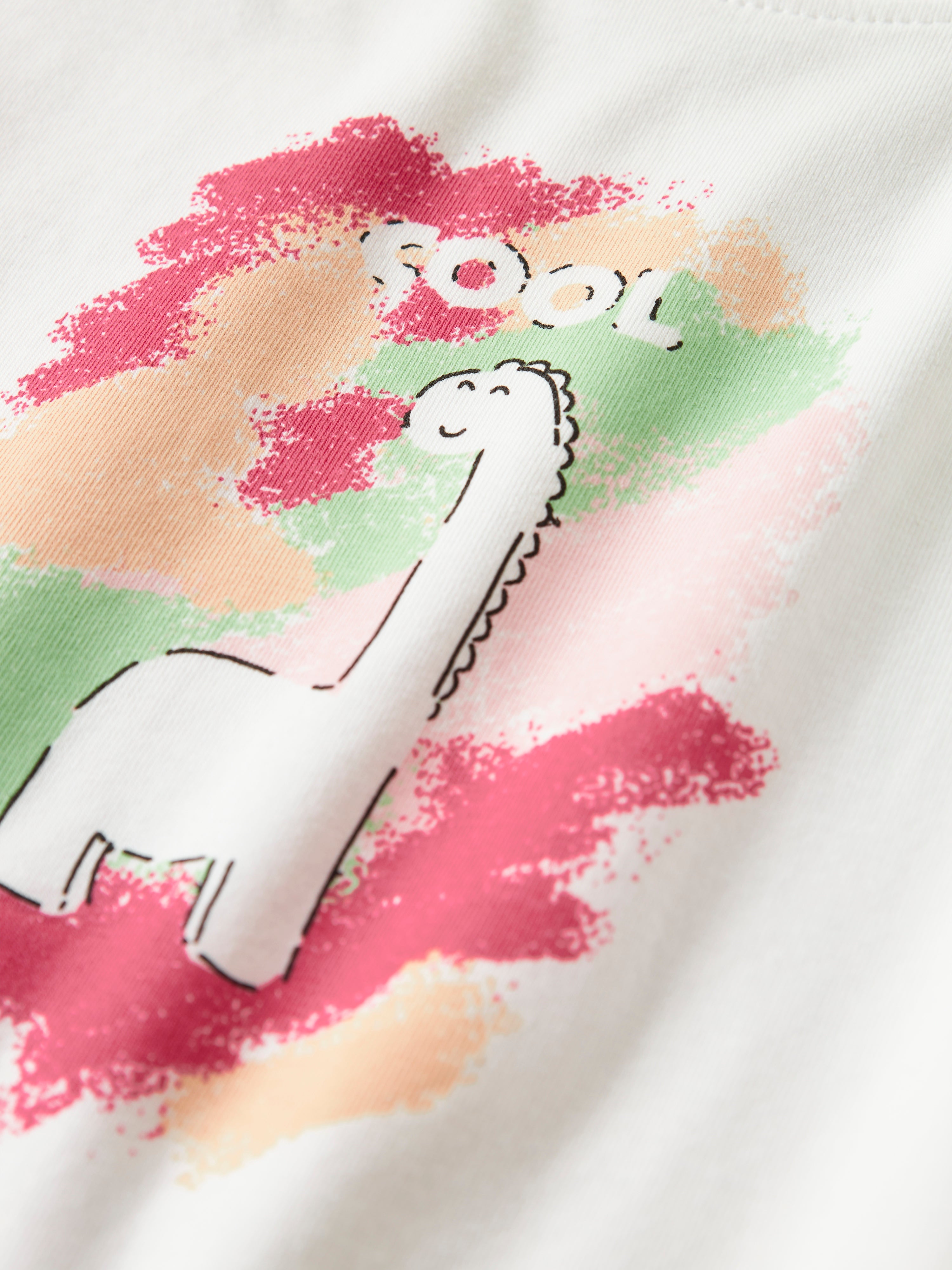 Camiseta Cool Dino Blanca Mini
