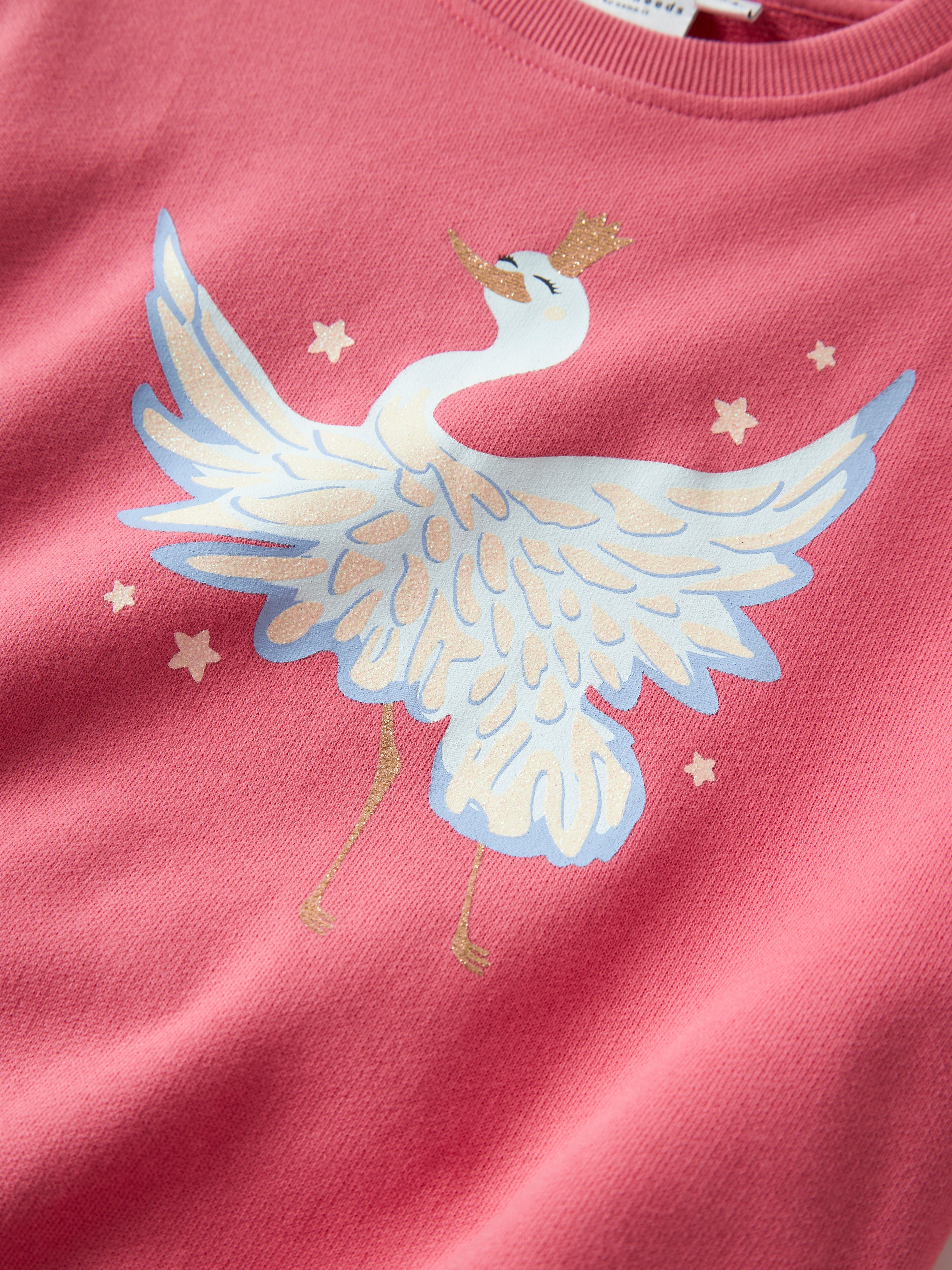 Sudadera Grulla Rosa Mini