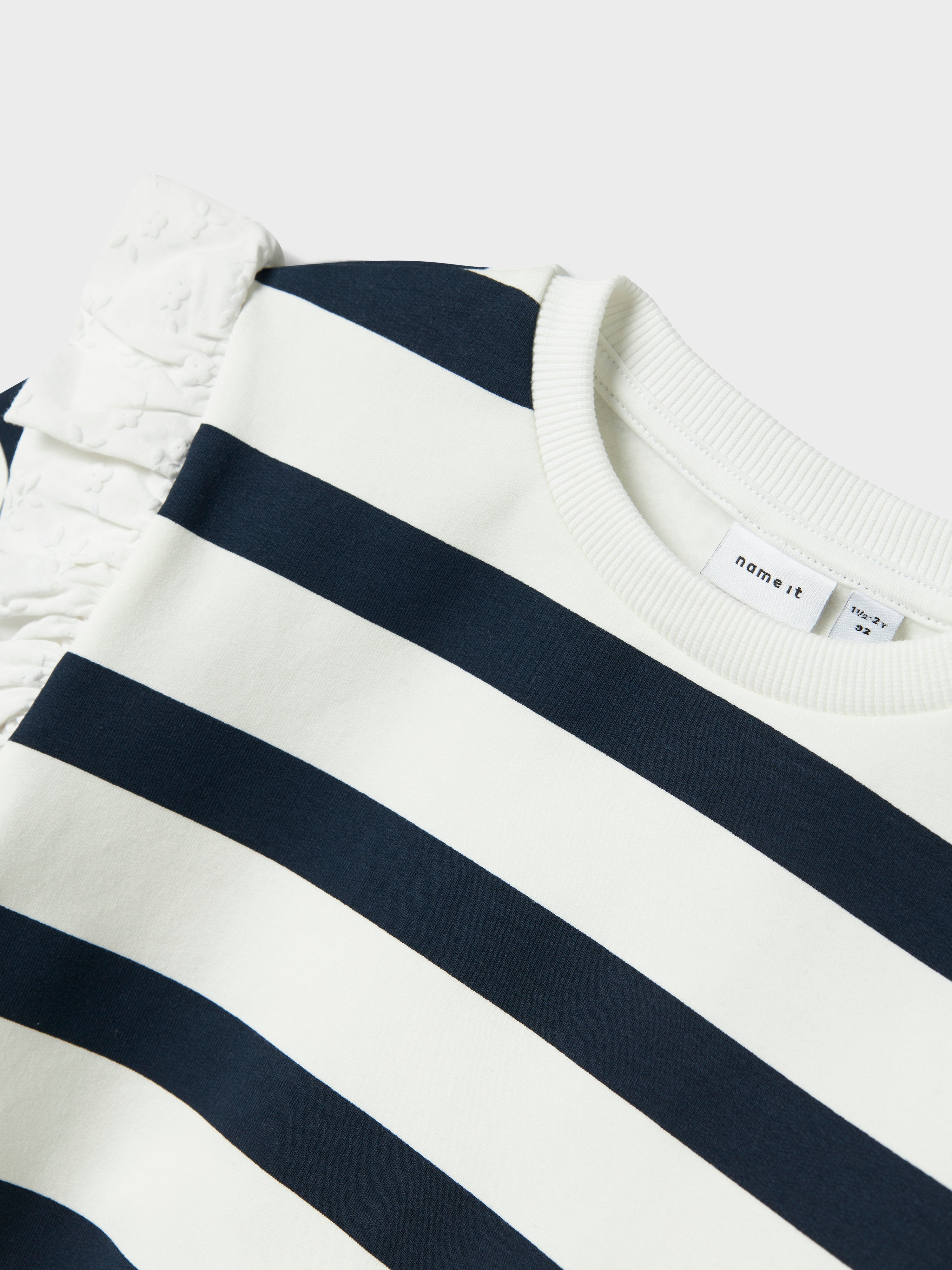 Sudadera Blanco/Marino Rayas Mini