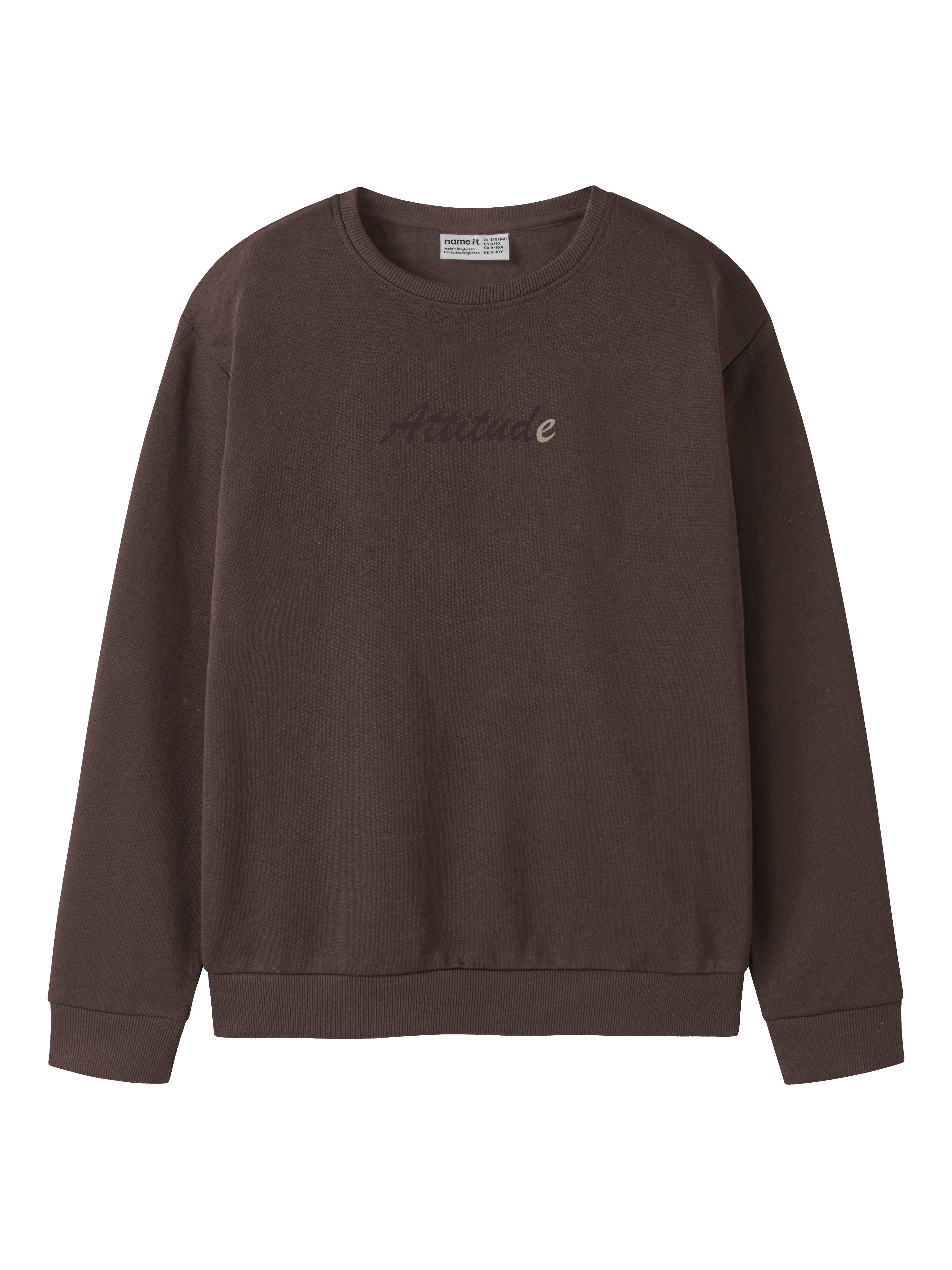 Sudadera Attitude Marrón Kid