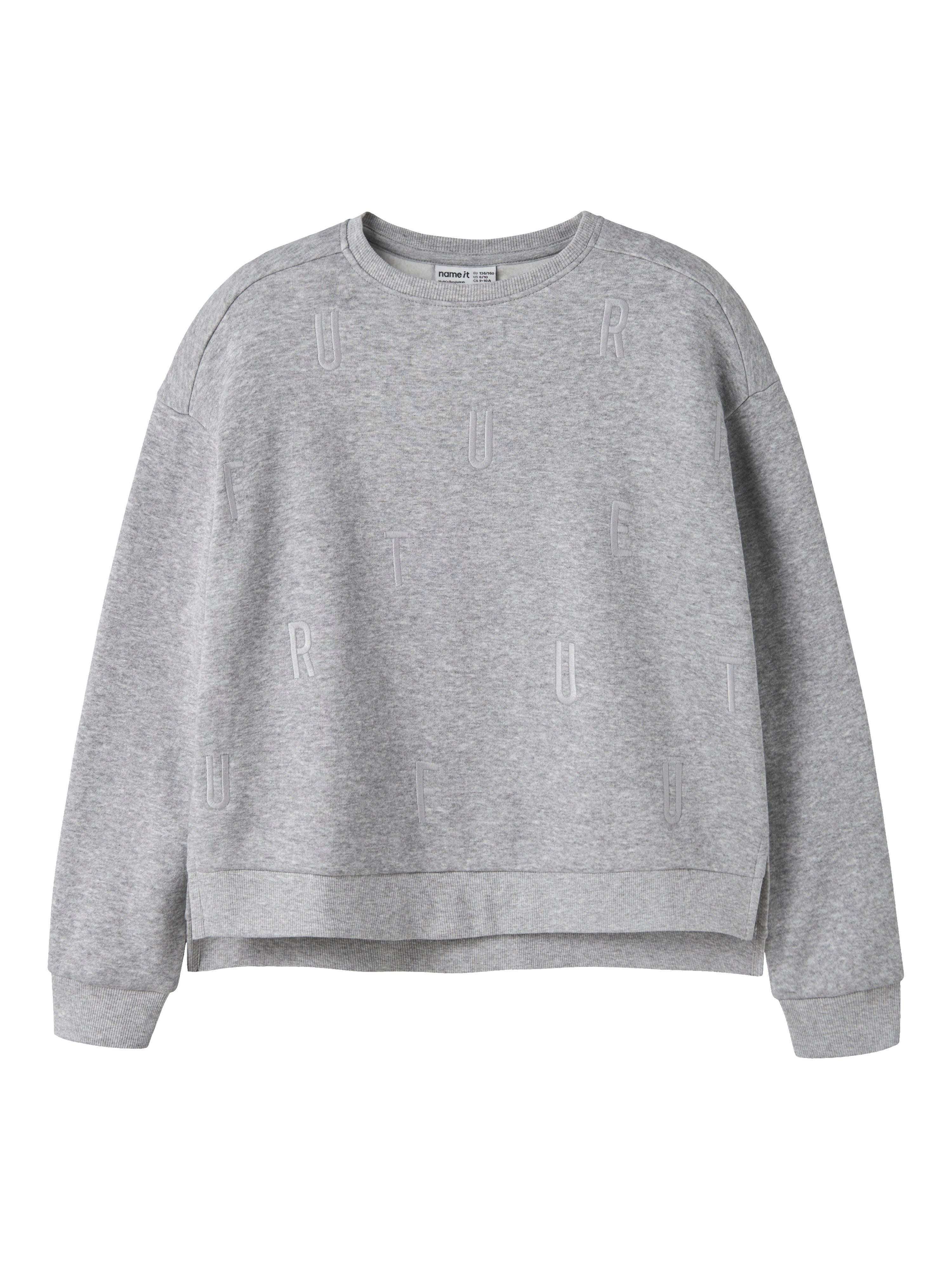 Sudadera Letras Gris Kid