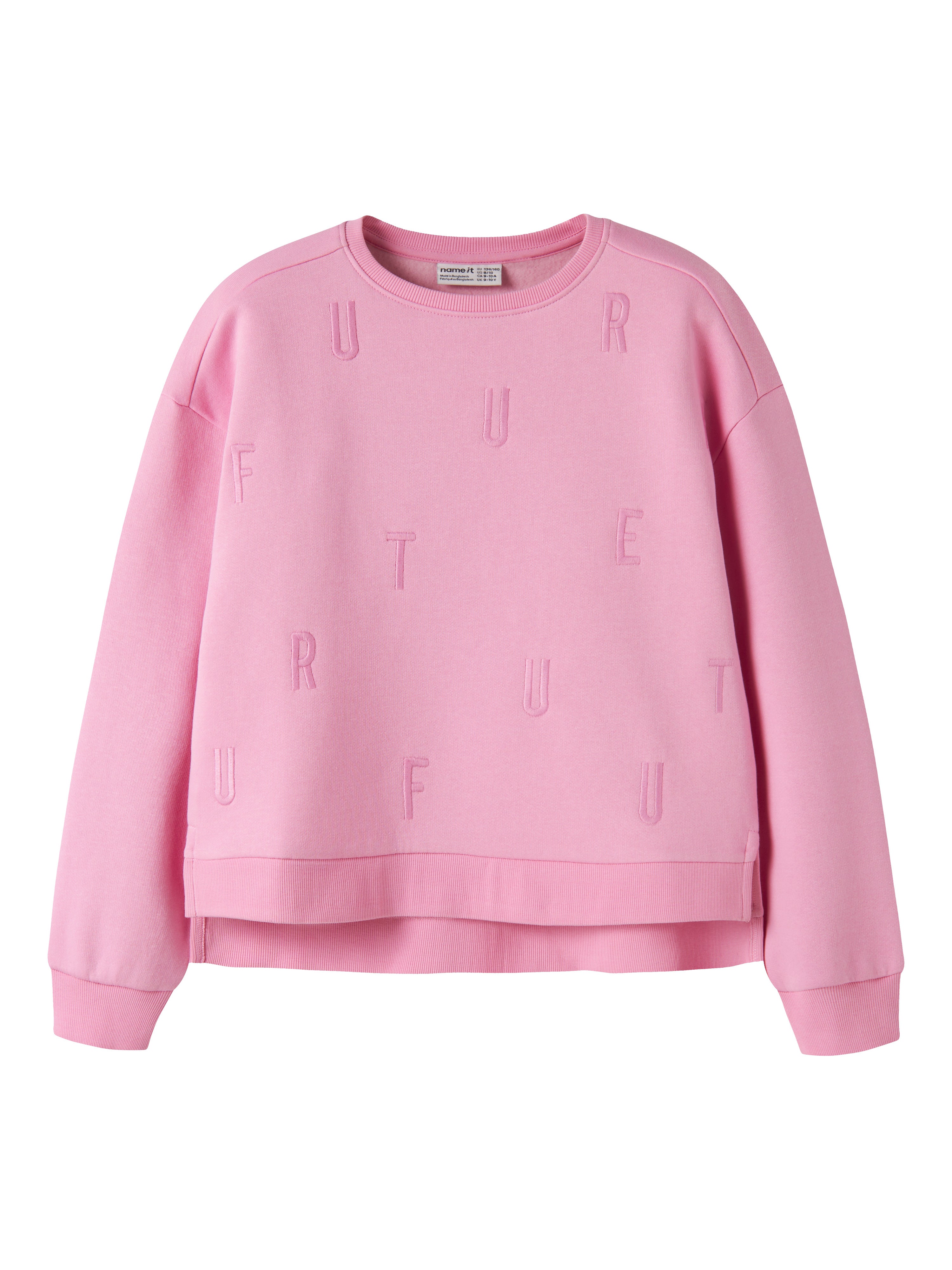Sudadera Letras Rosa Kid