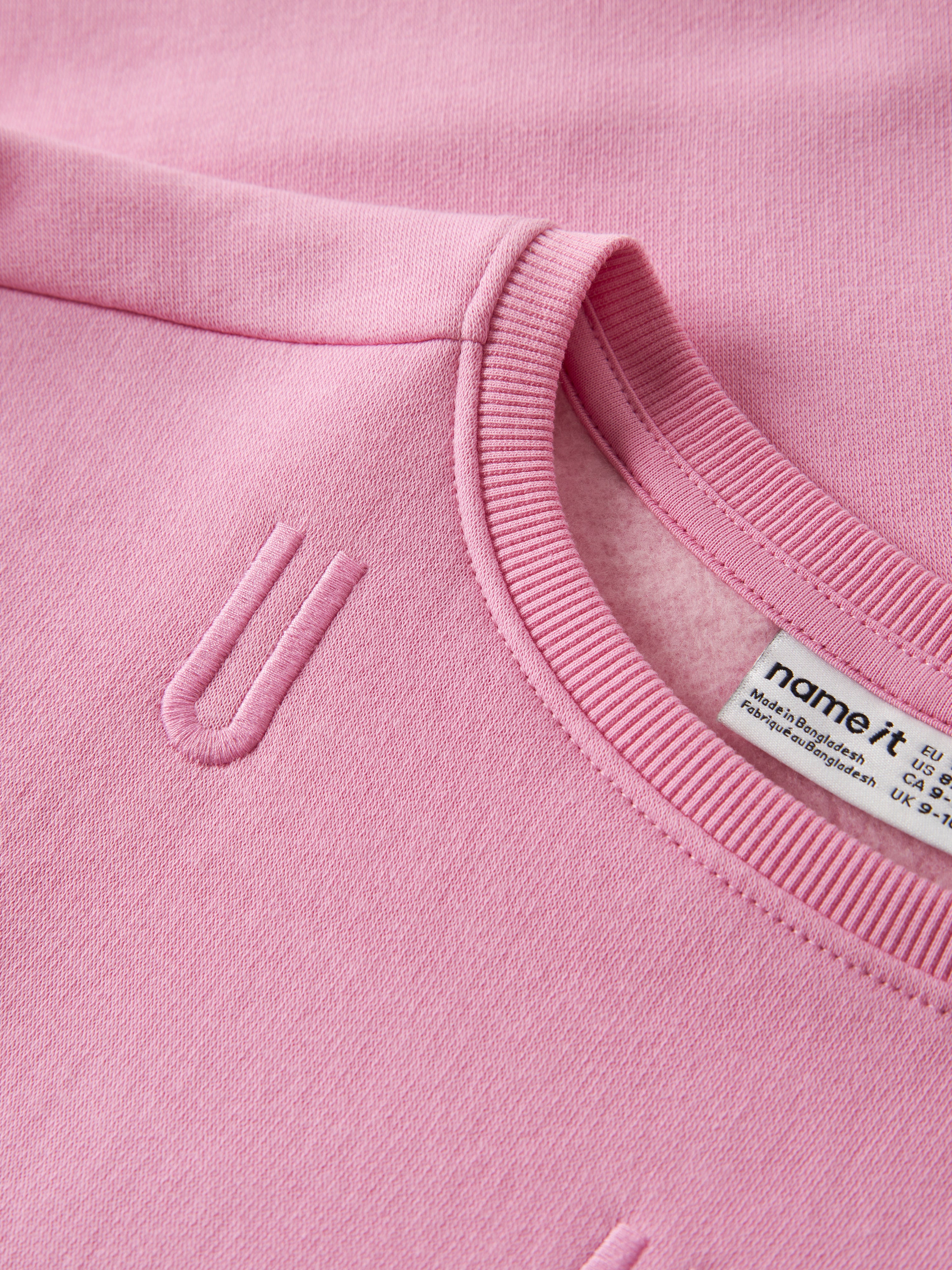 Sudadera Letras Rosa Kid