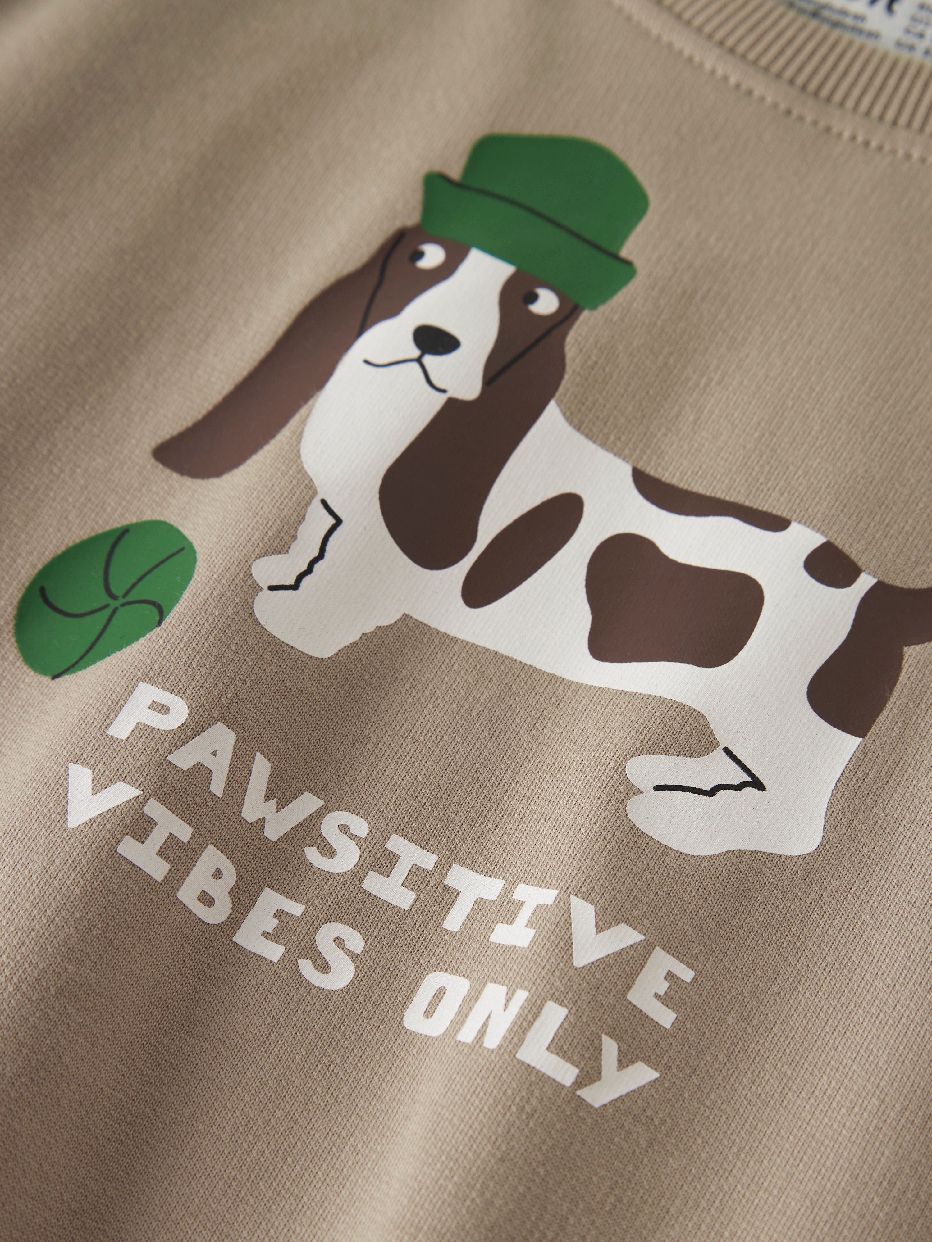 Sudadera Perrito Beige Mini