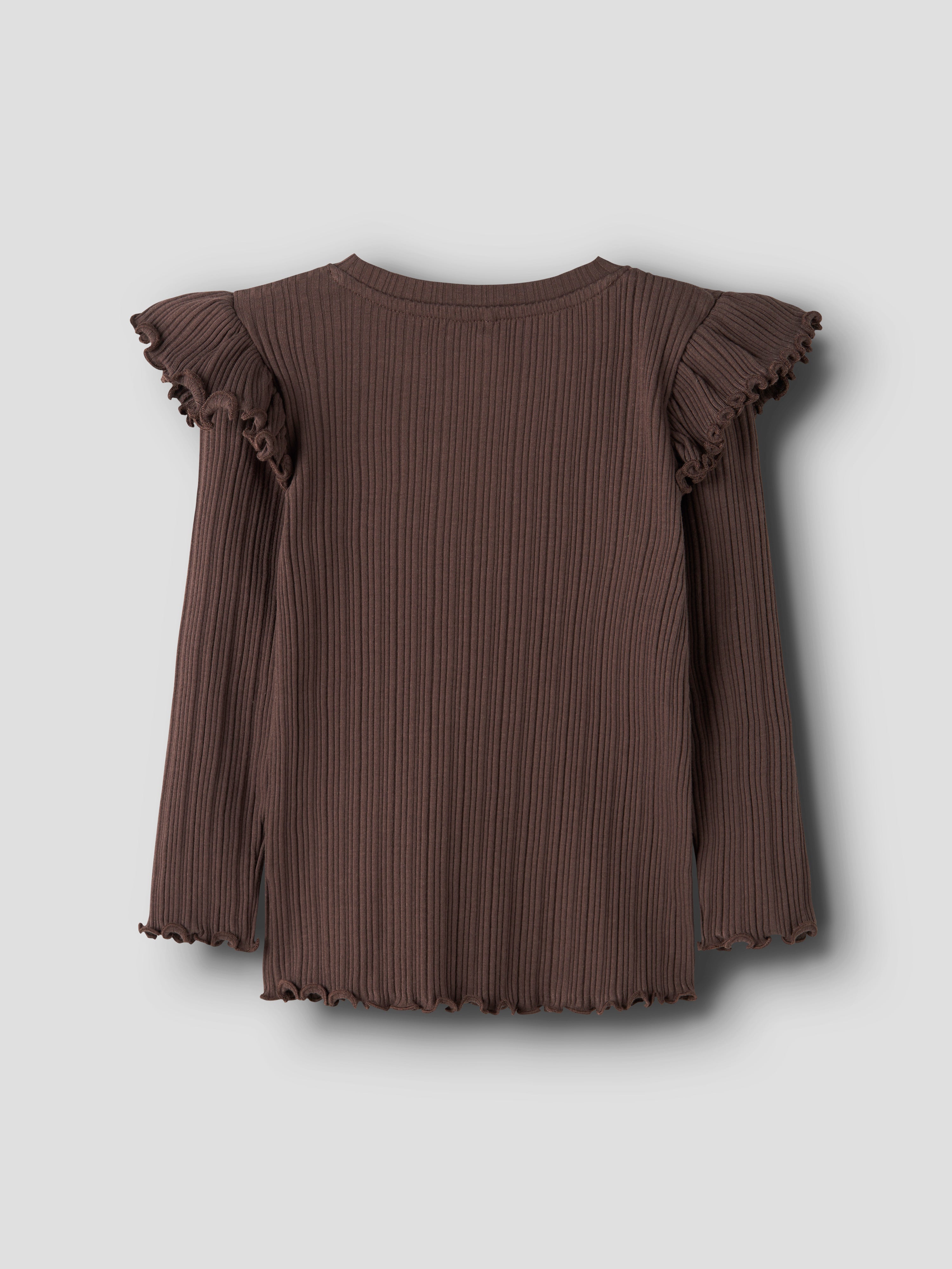Camiseta Marrón Canalé Volantes Mini