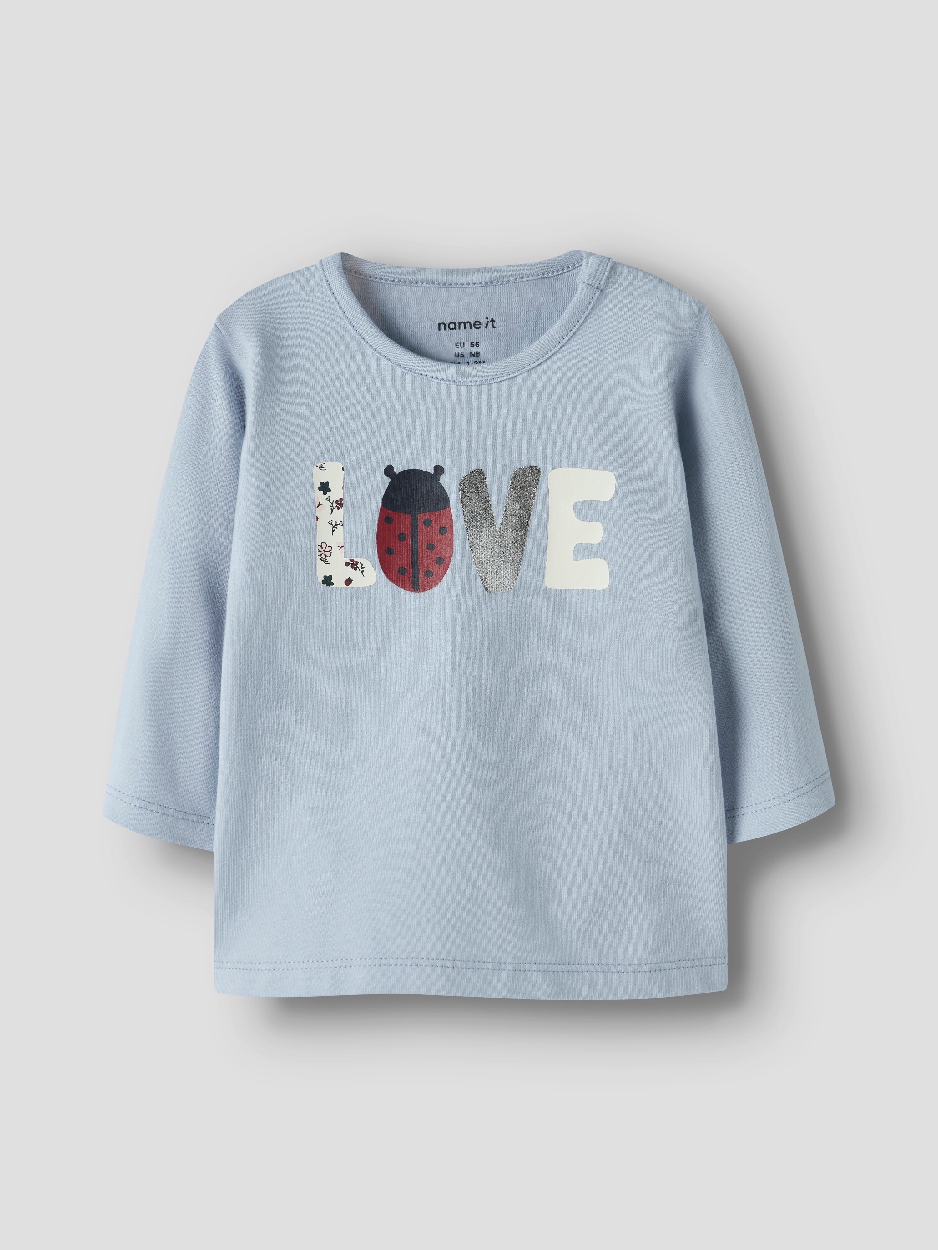 Camiseta Love Azul Bebé