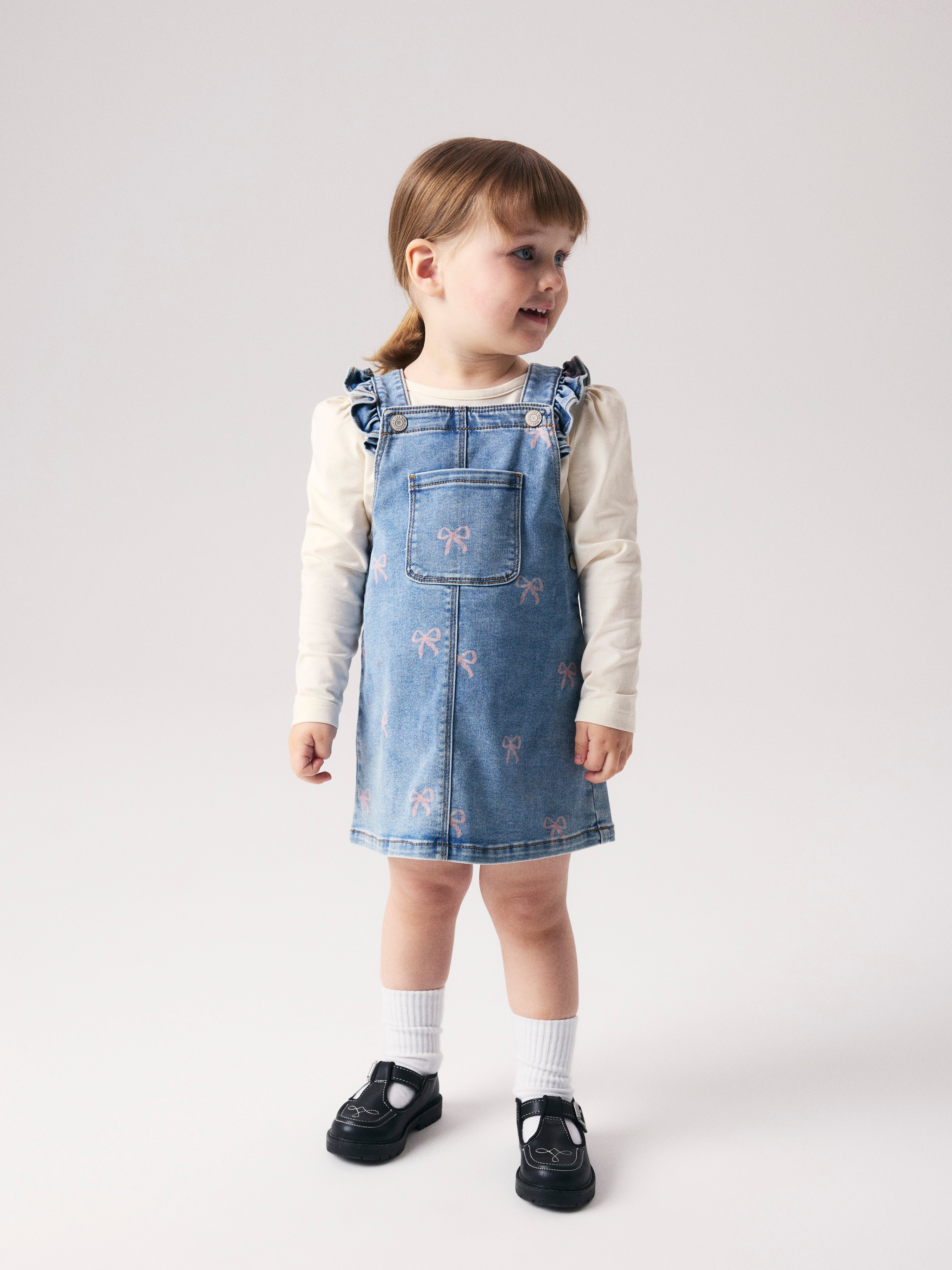 Vestido Denim Lazos Mini