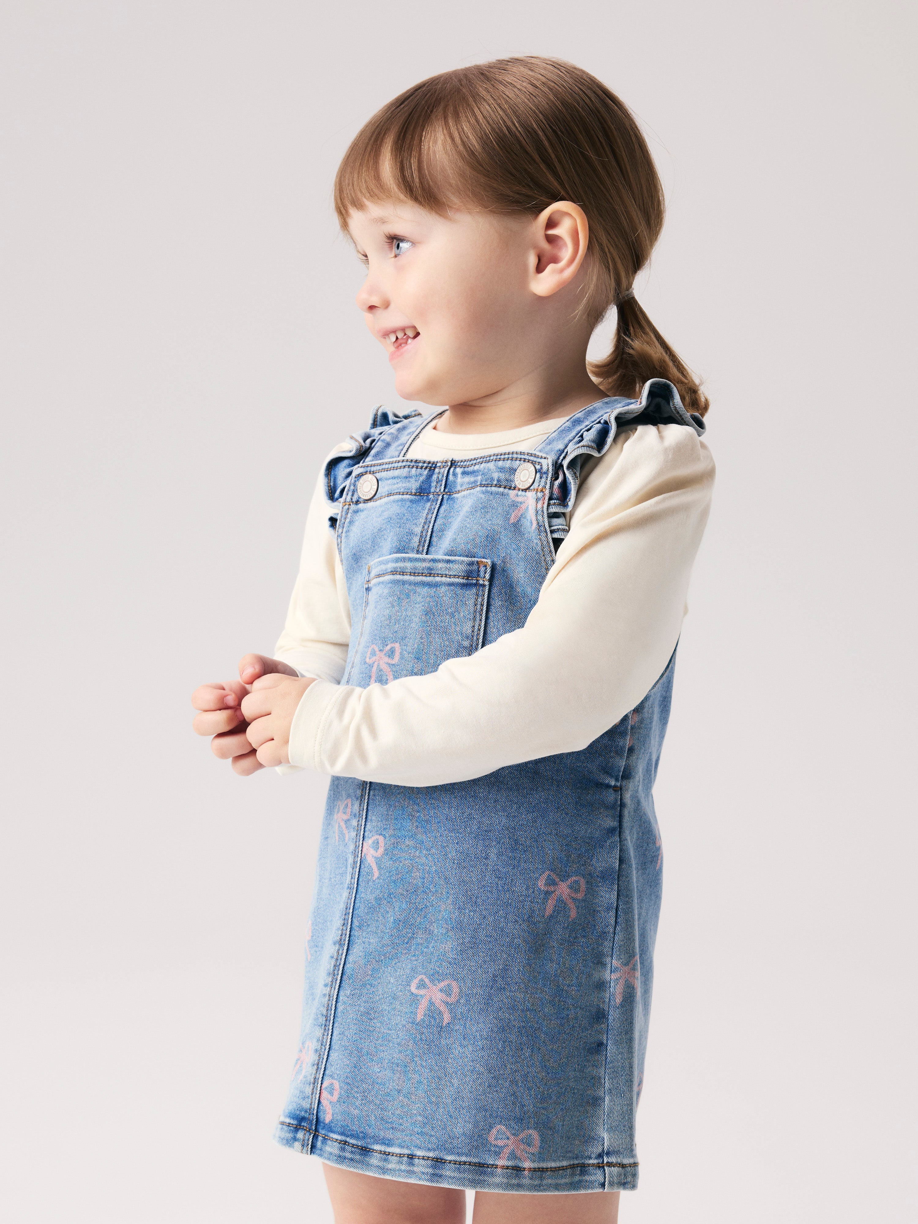 Vestido Denim Lazos Mini