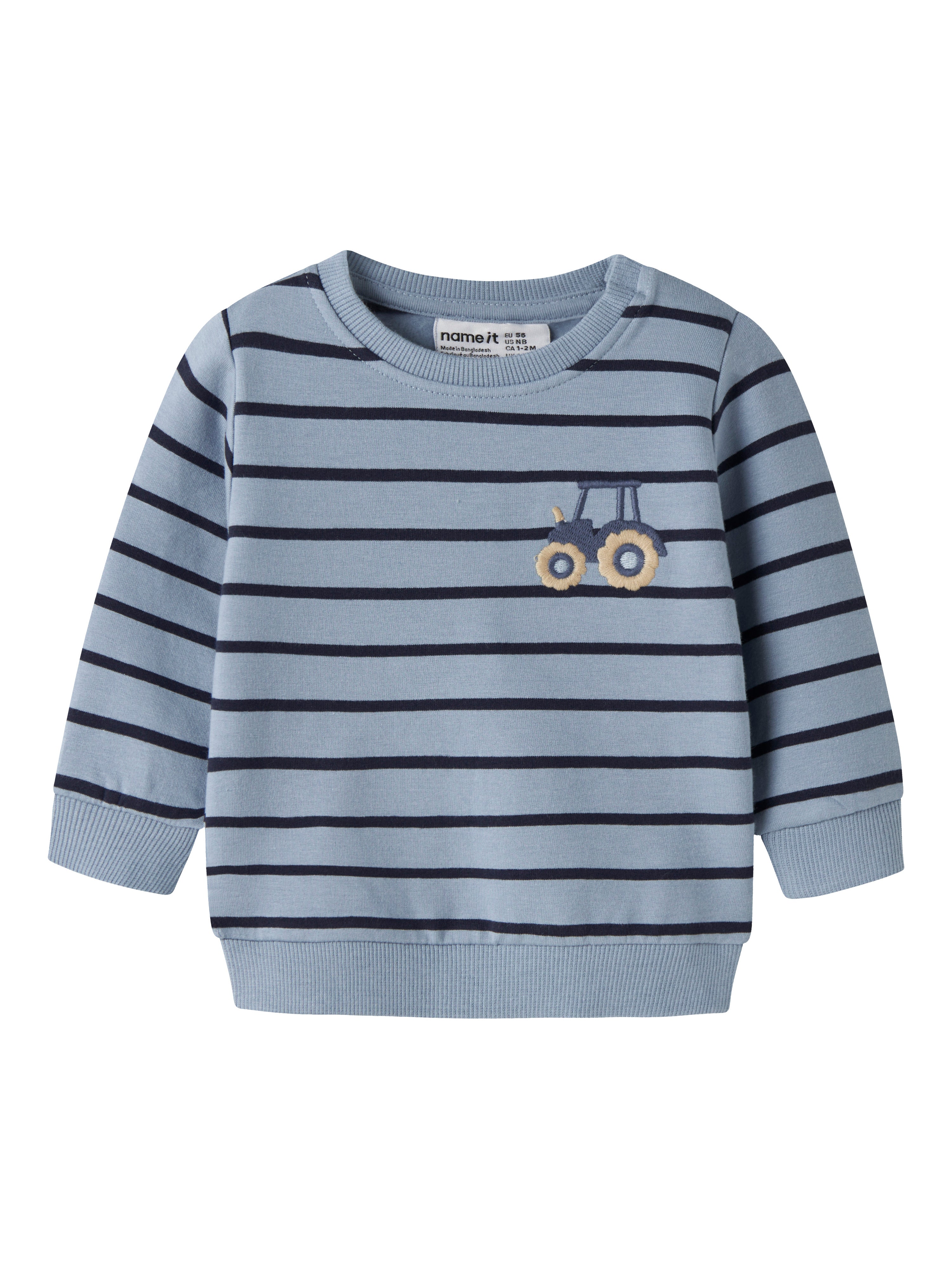 Sudadera Azul Rayas Tractor Bebé