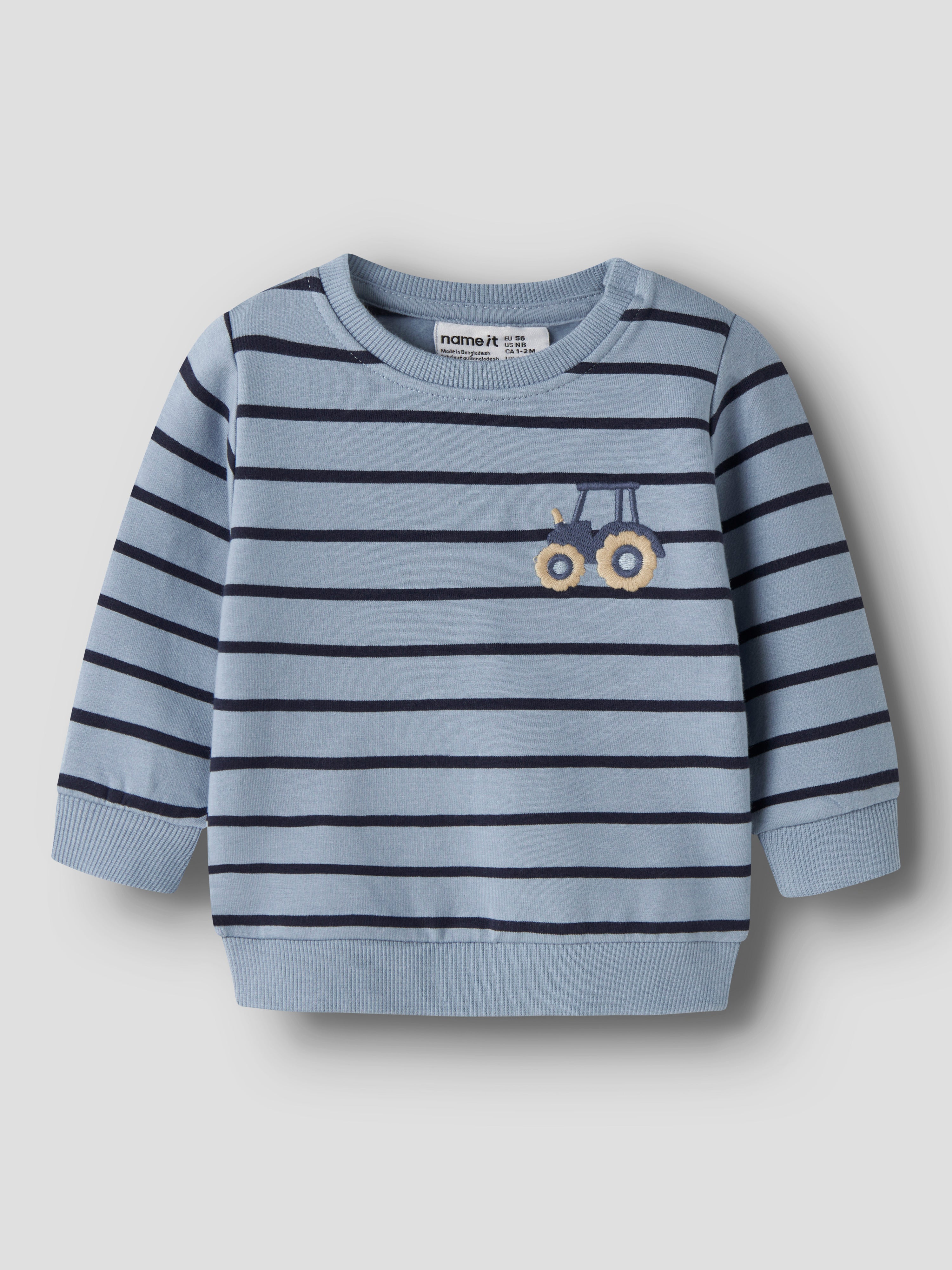 Sudadera Azul Rayas Tractor Bebé