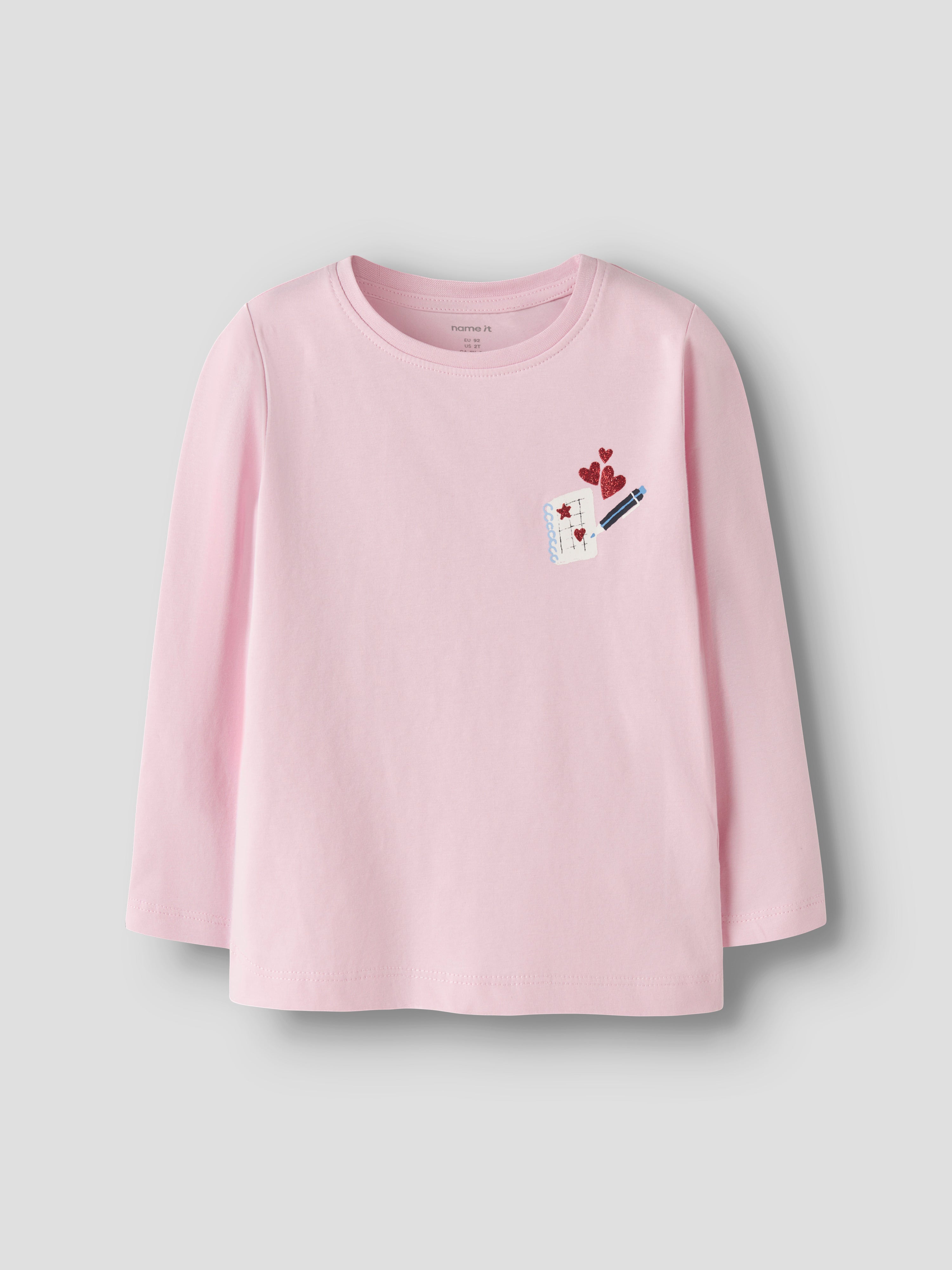 Camiseta Rosa Corazones Mini