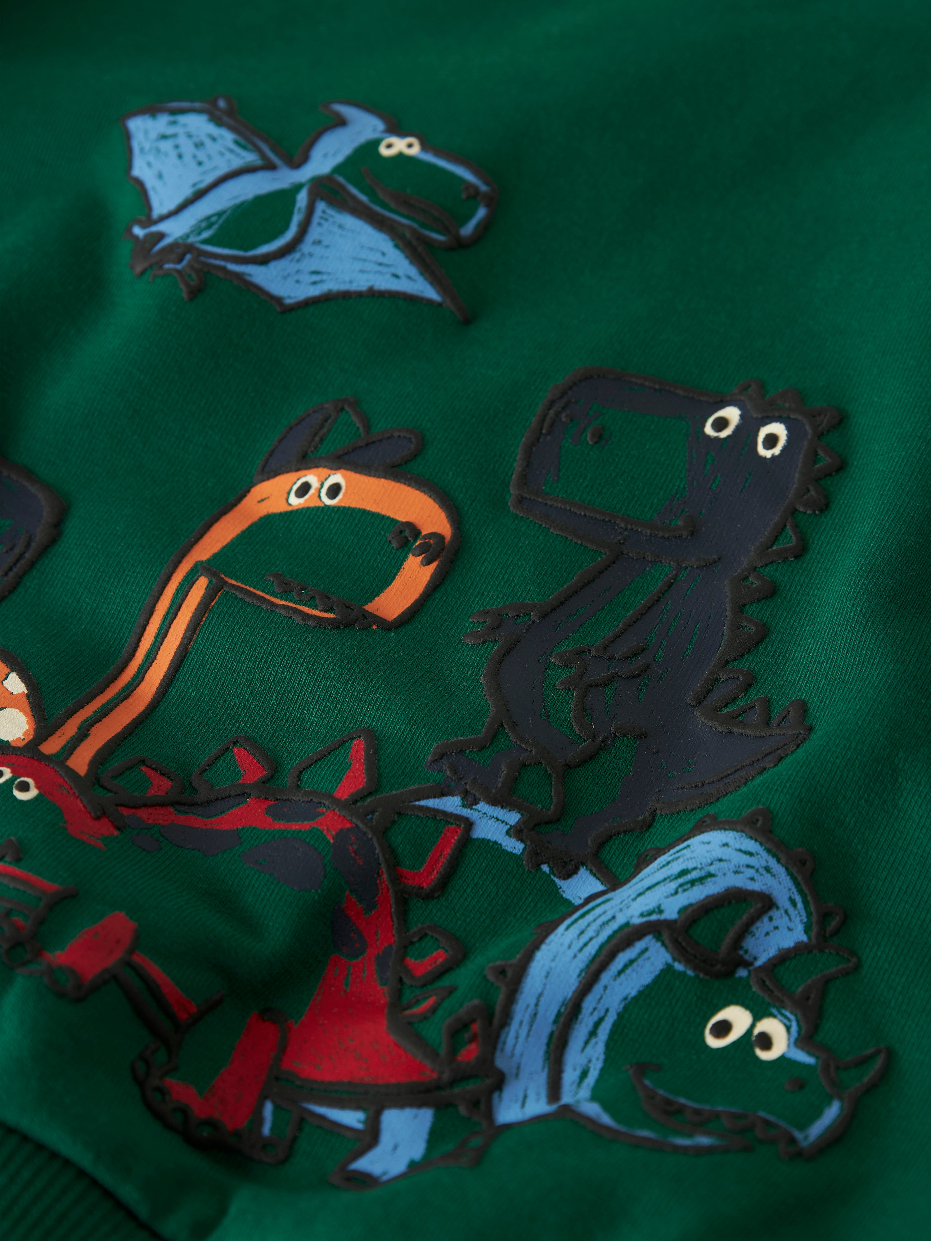 Sudadera Animalitos Verde Oscuro Mini