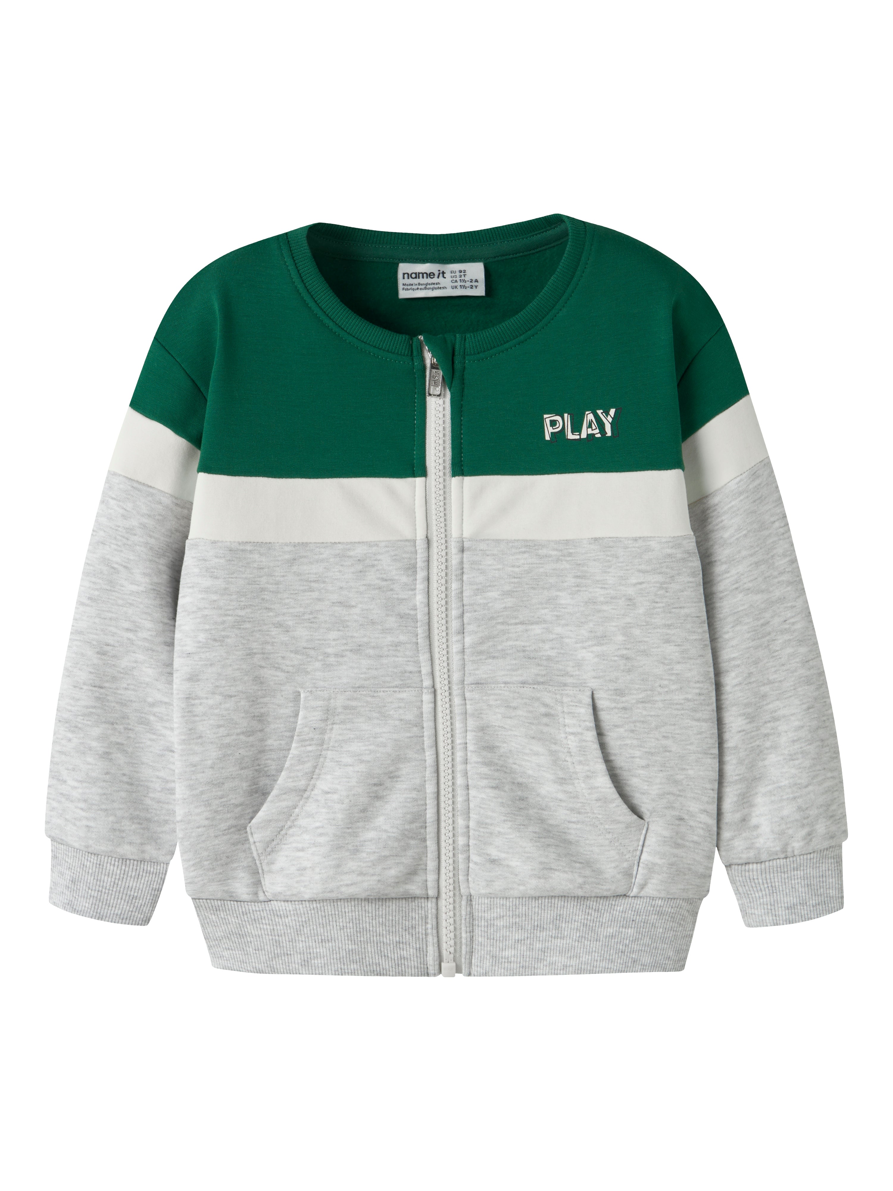 Sudadera Cremallera Gris Mini