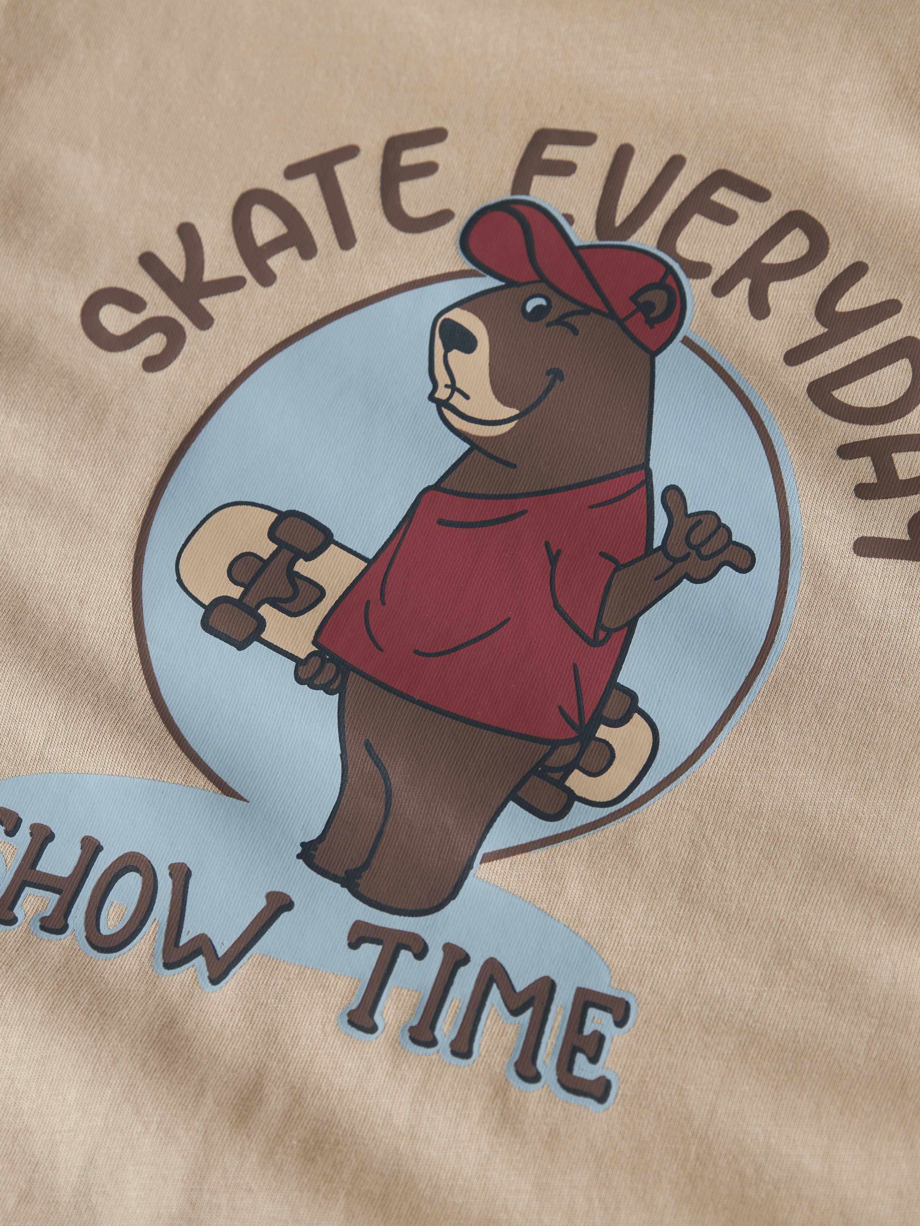 Camiseta Skate Beige Mini
