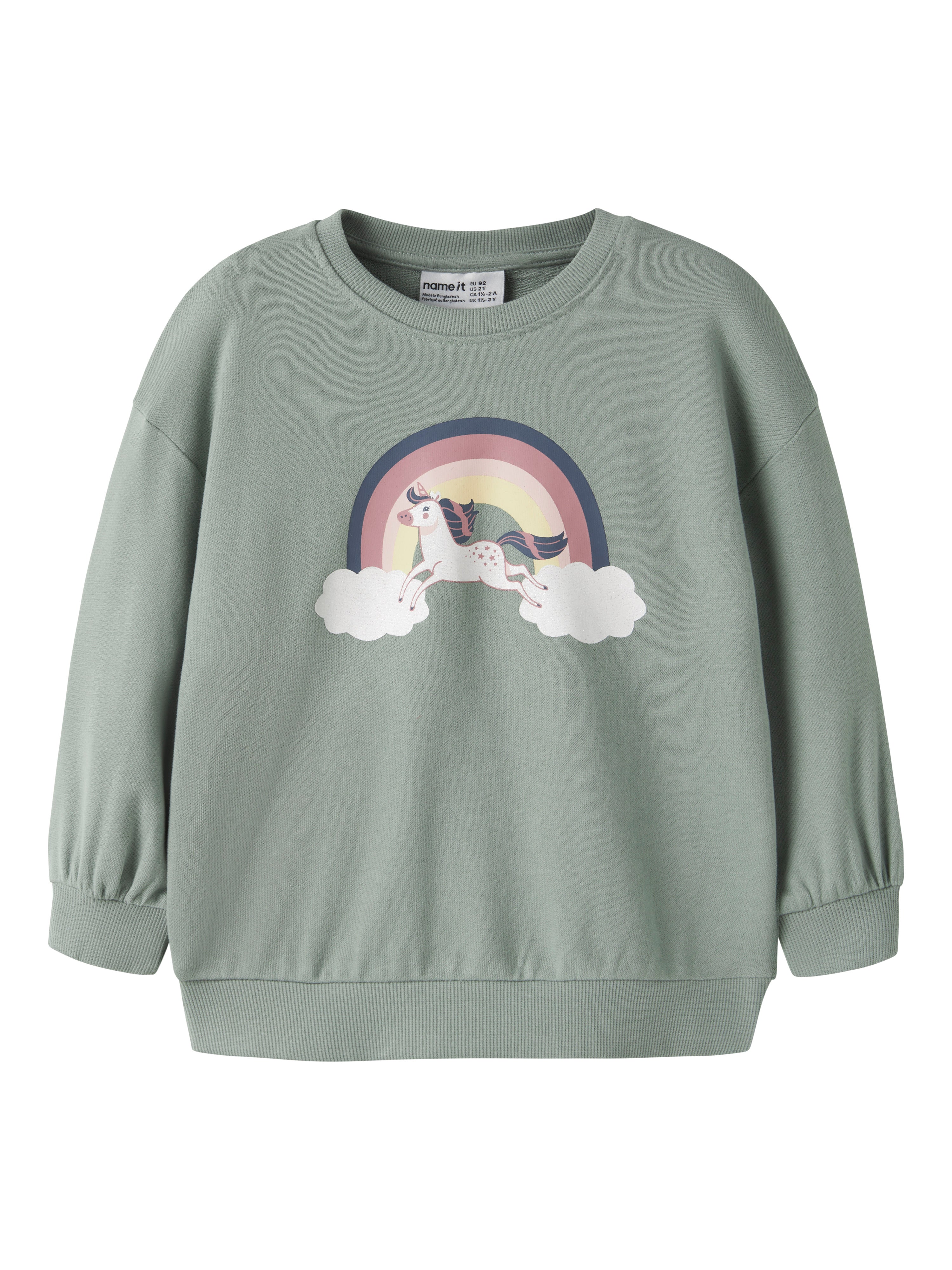 Sudadera Arcoíris Verde Mini