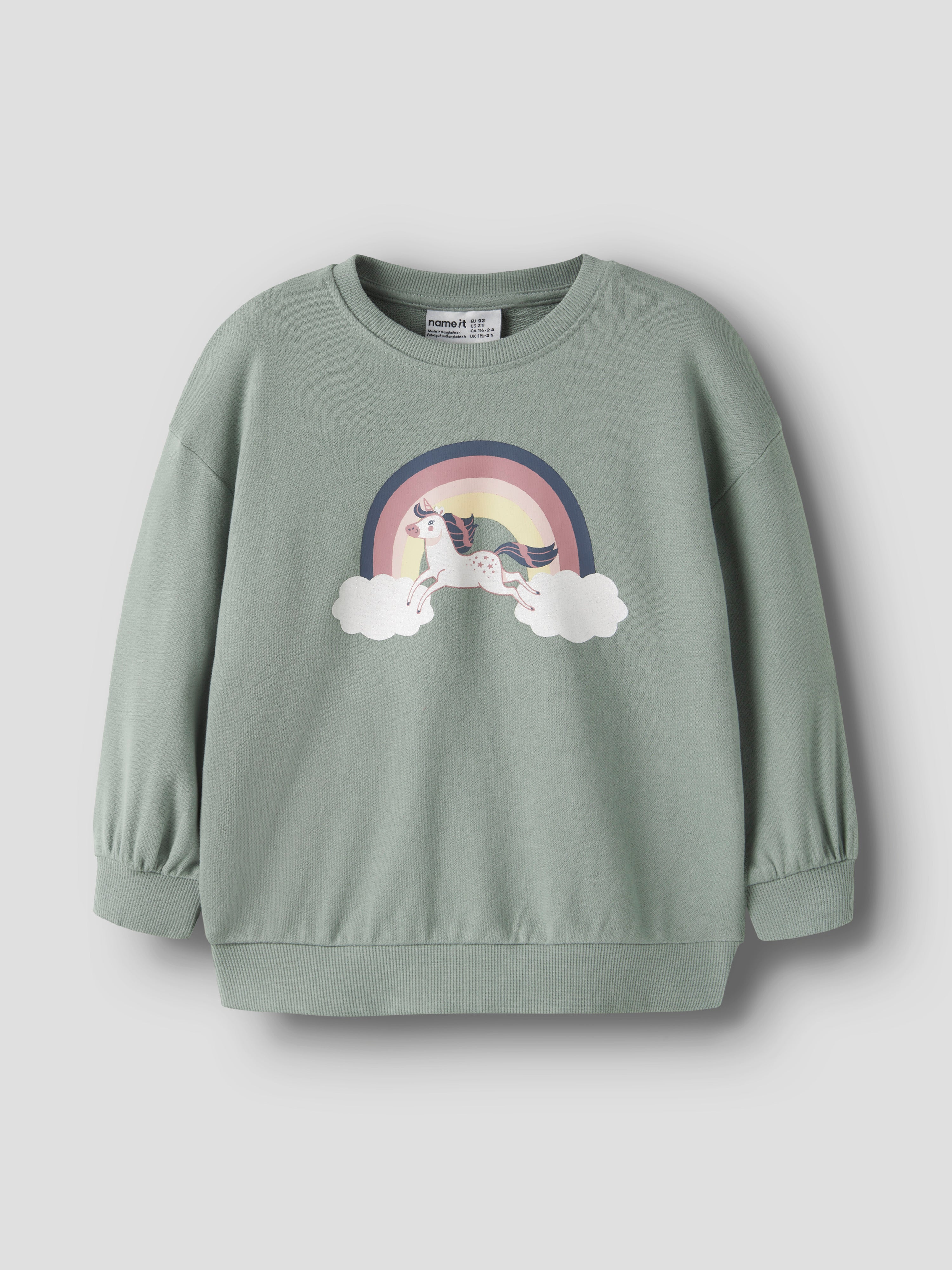Sudadera Arcoíris Verde Mini