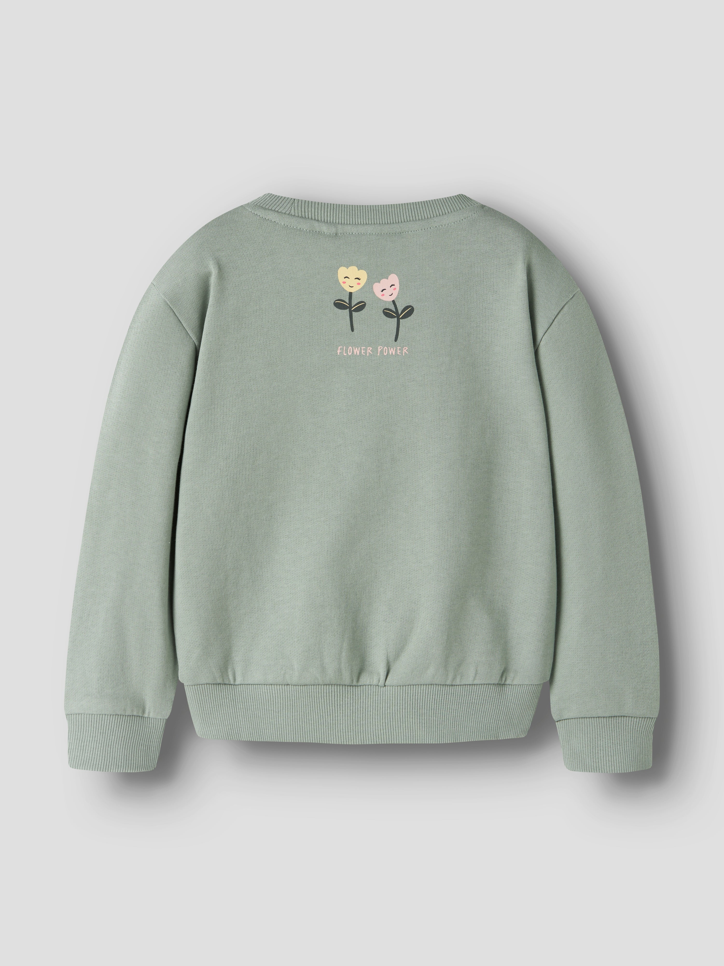 Sudadera Flower Power Verde Mini