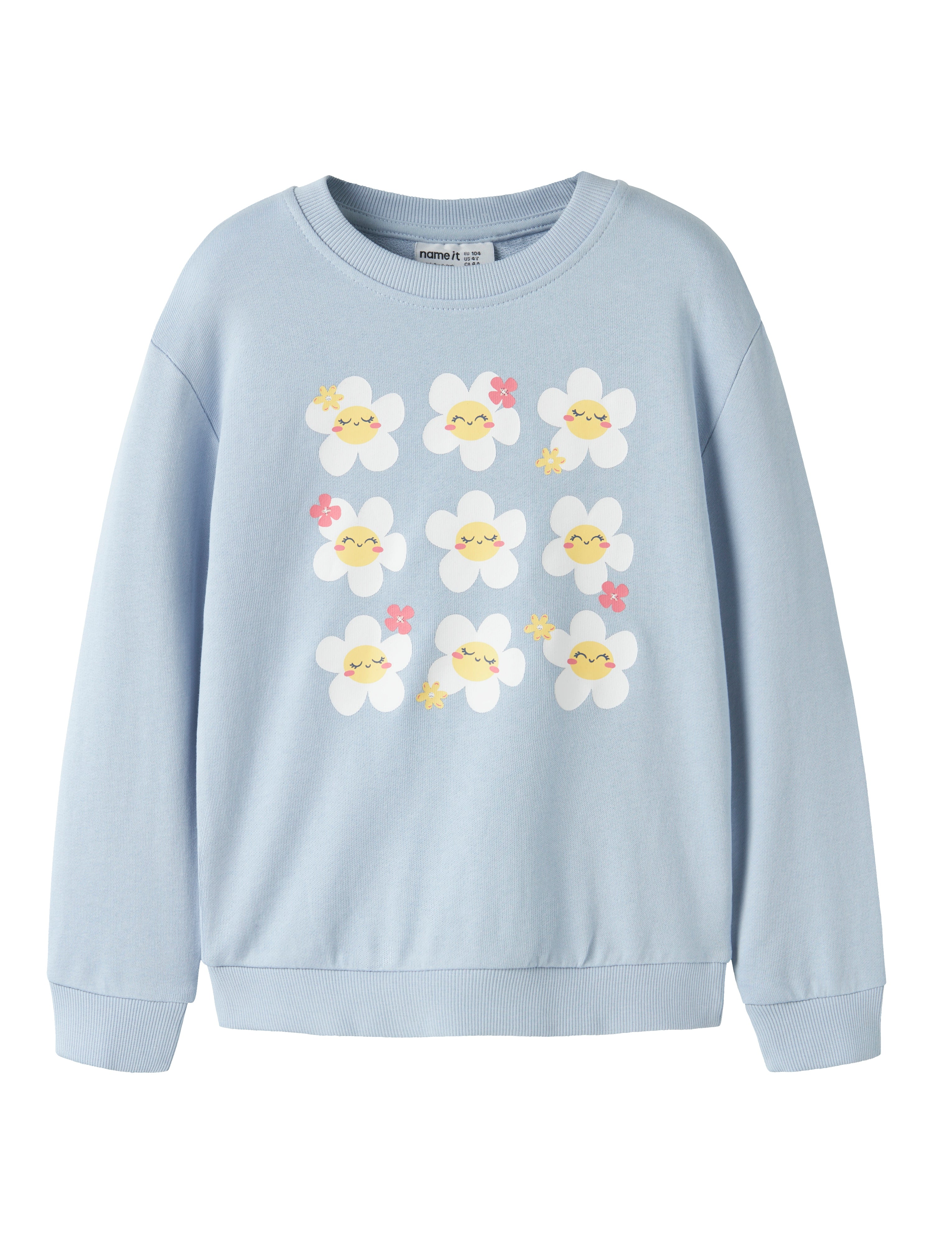 Sudadera Azul Happy Flower Mini
