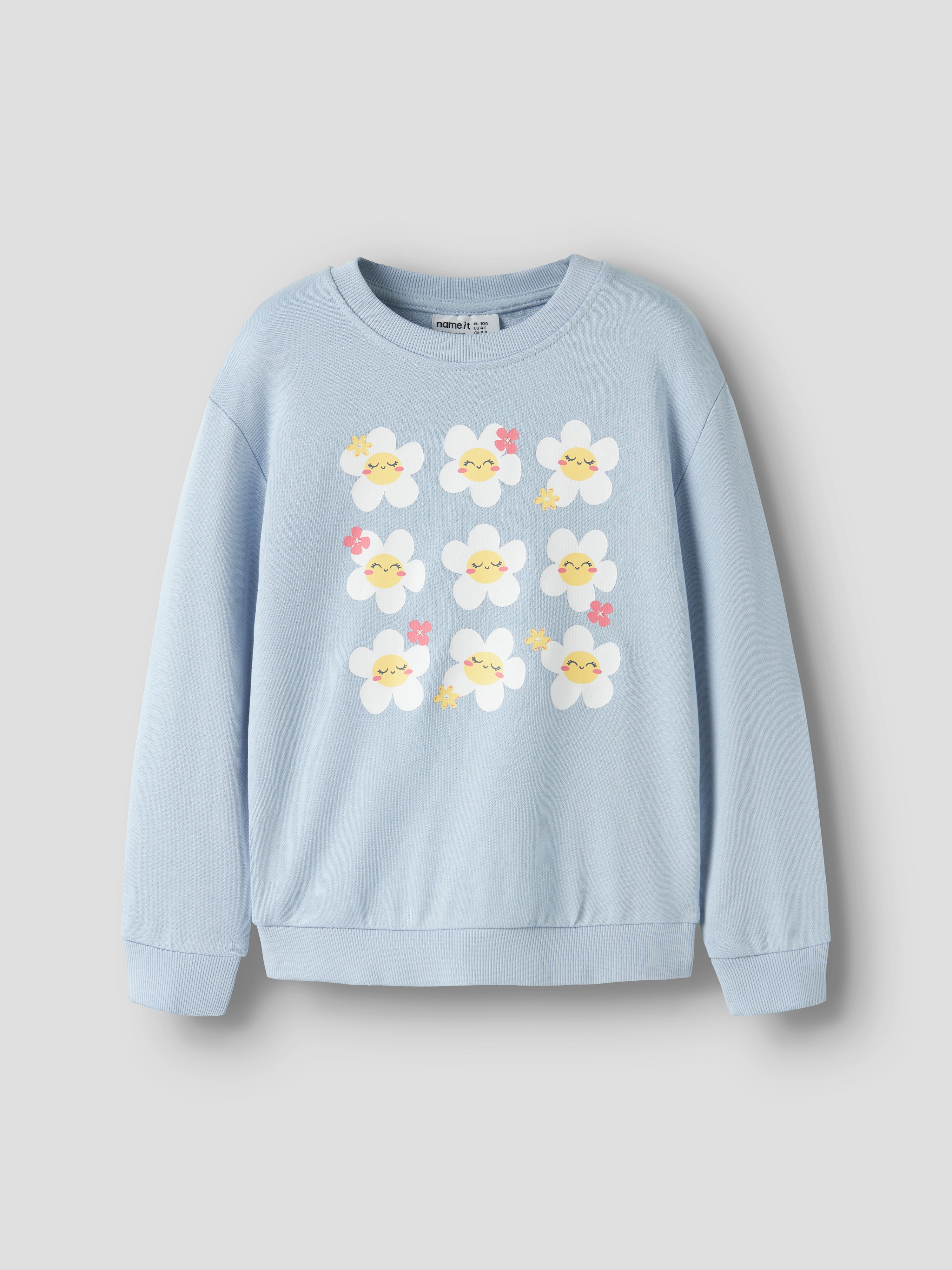 Sudadera Azul Happy Flower Mini