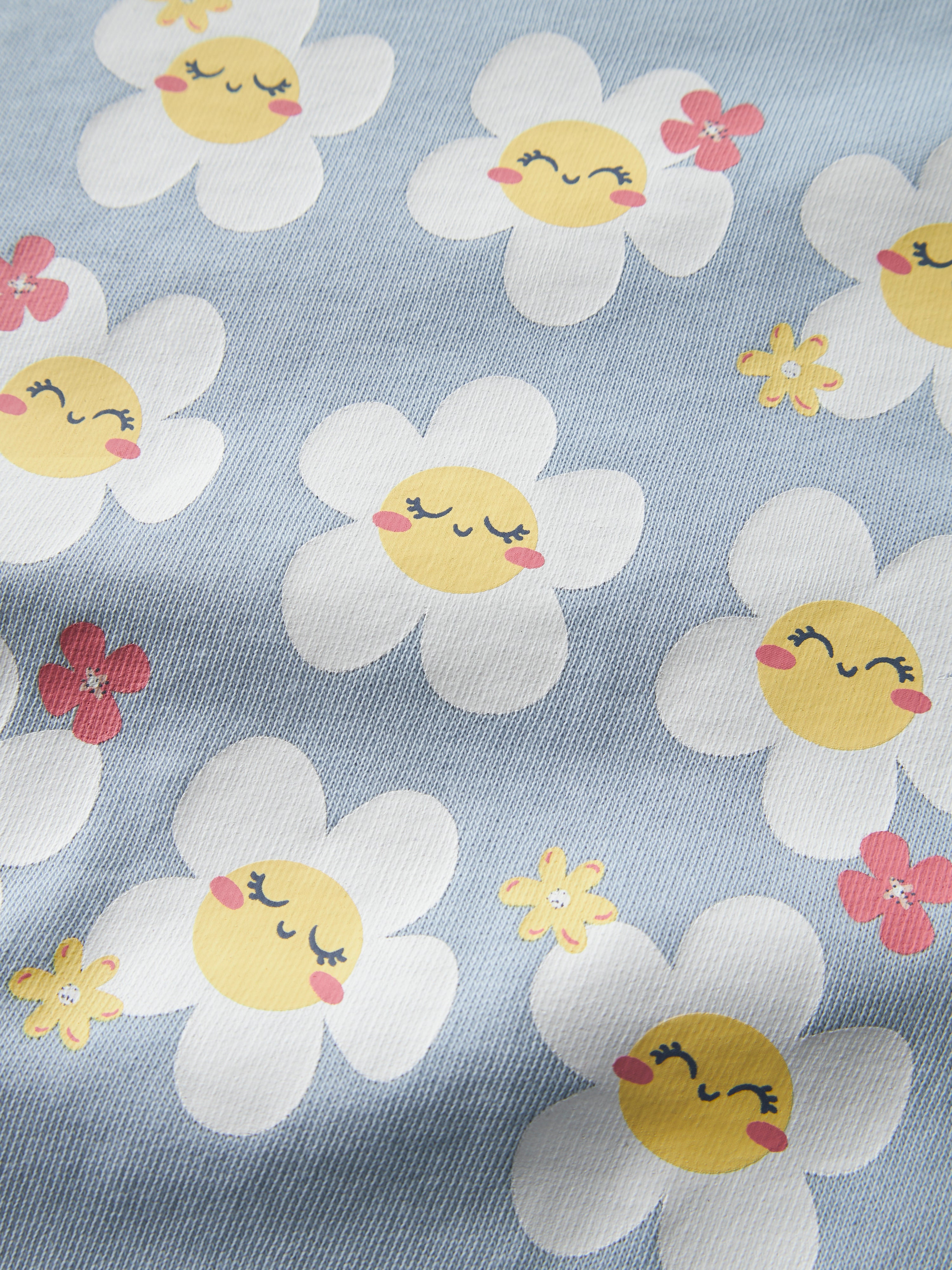 Sudadera Azul Happy Flower Mini