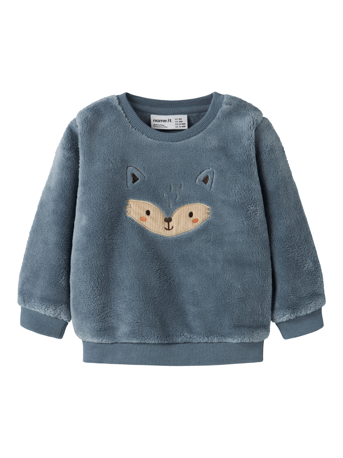 Sudadera Pelito Teddy Azul Bebé
