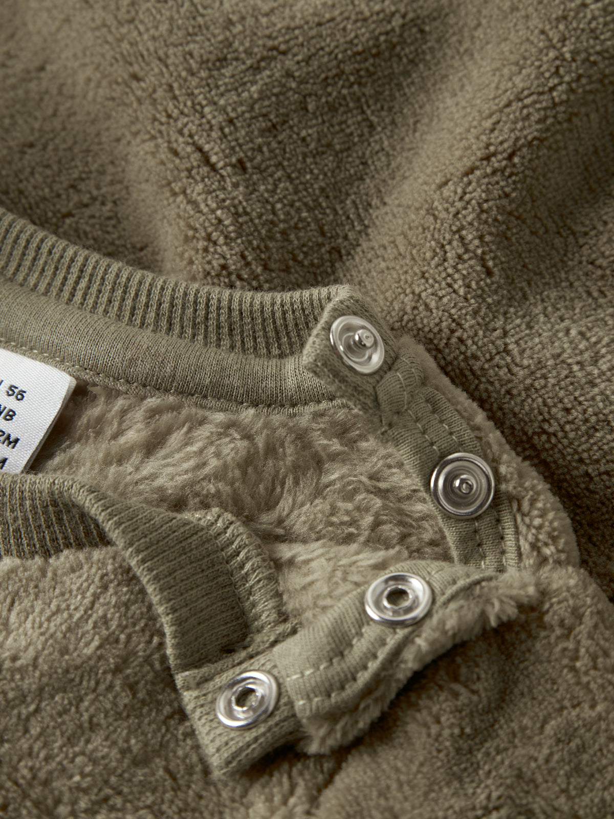 Sudadera Pelito Teddy Verde Bebé