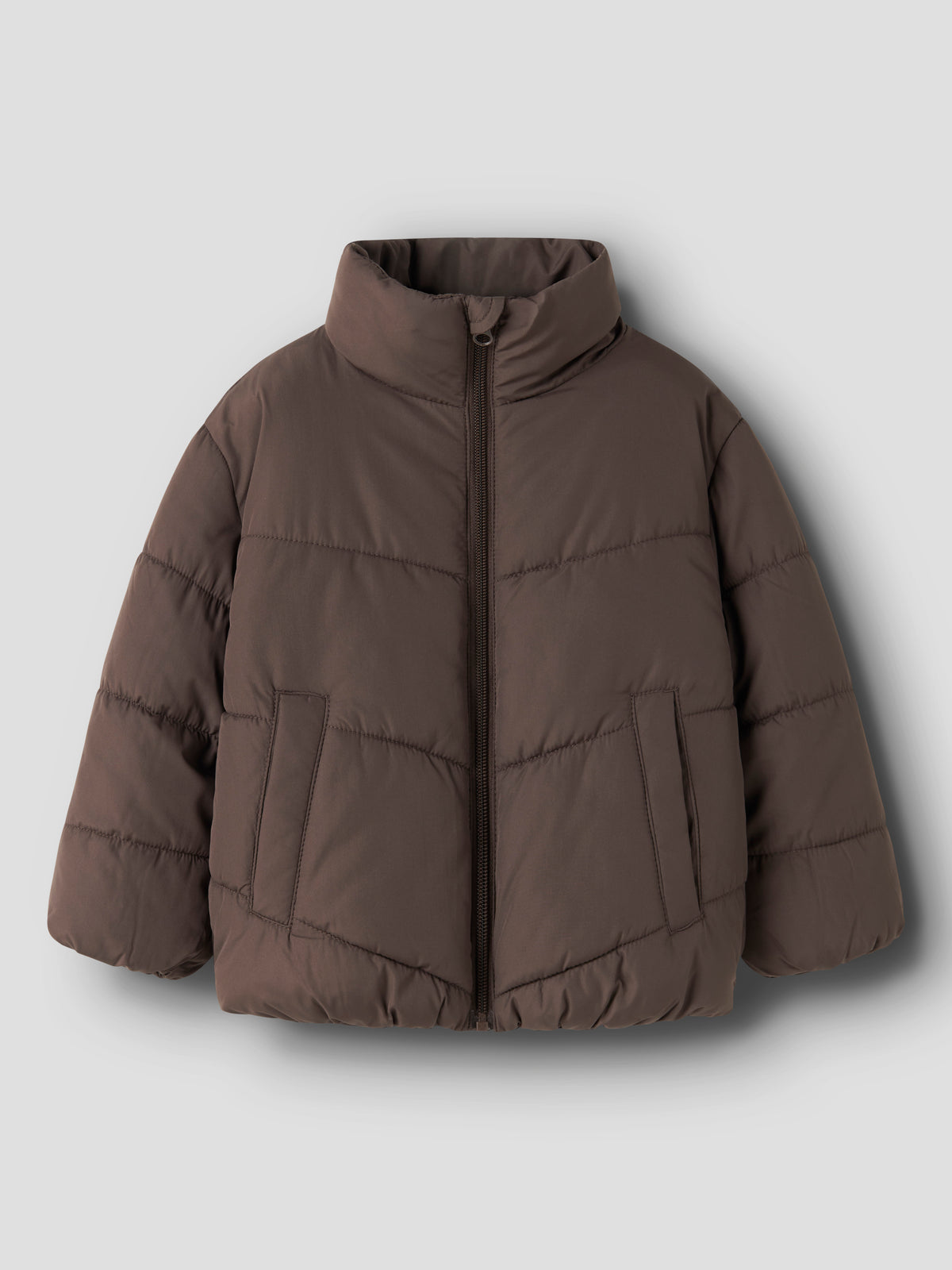 Chaqueta Acolchada Marrón Mini