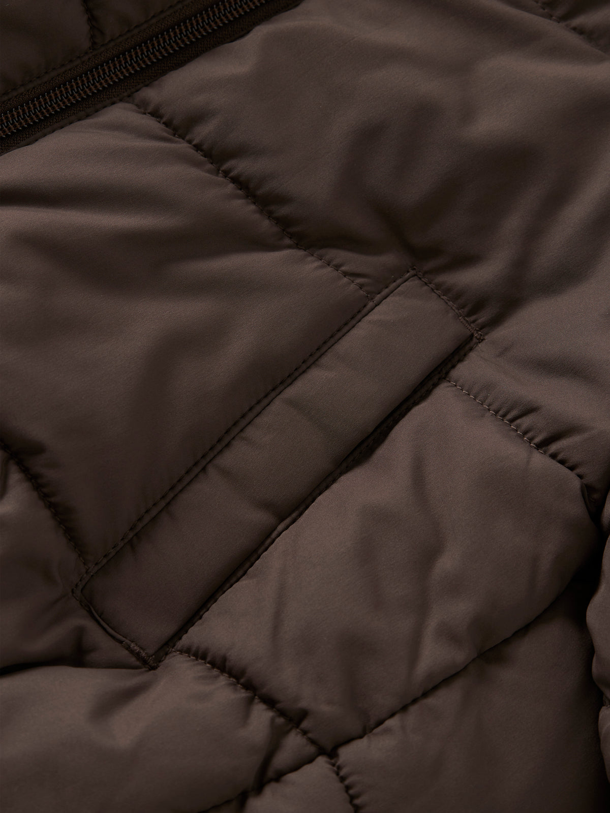 Chaqueta Acolchada Marrón Mini