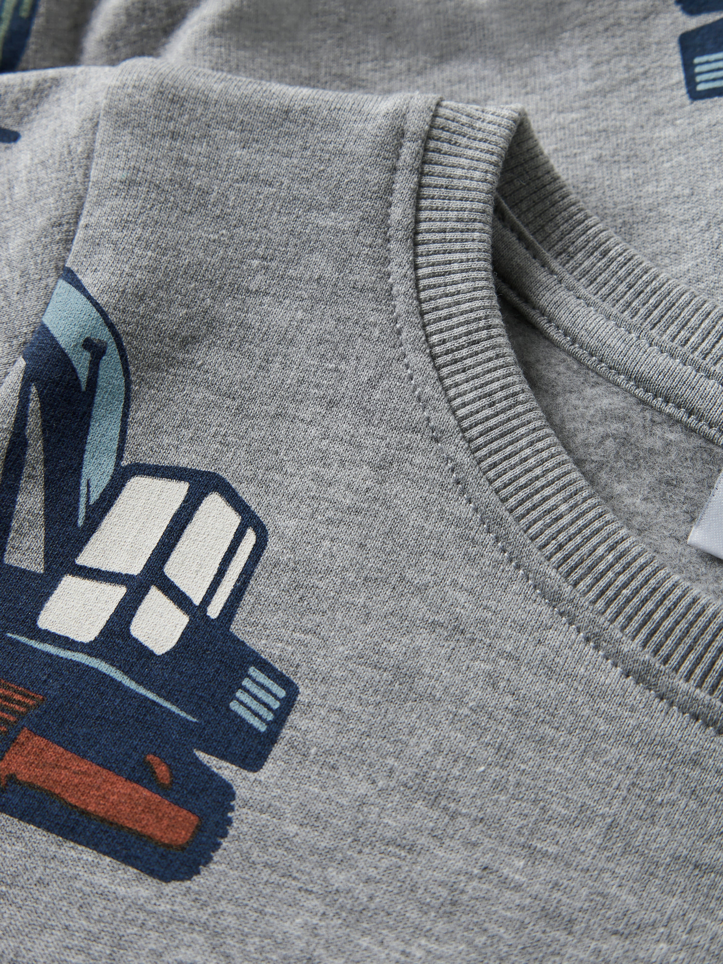 Sudadera Tractores Gris Mini