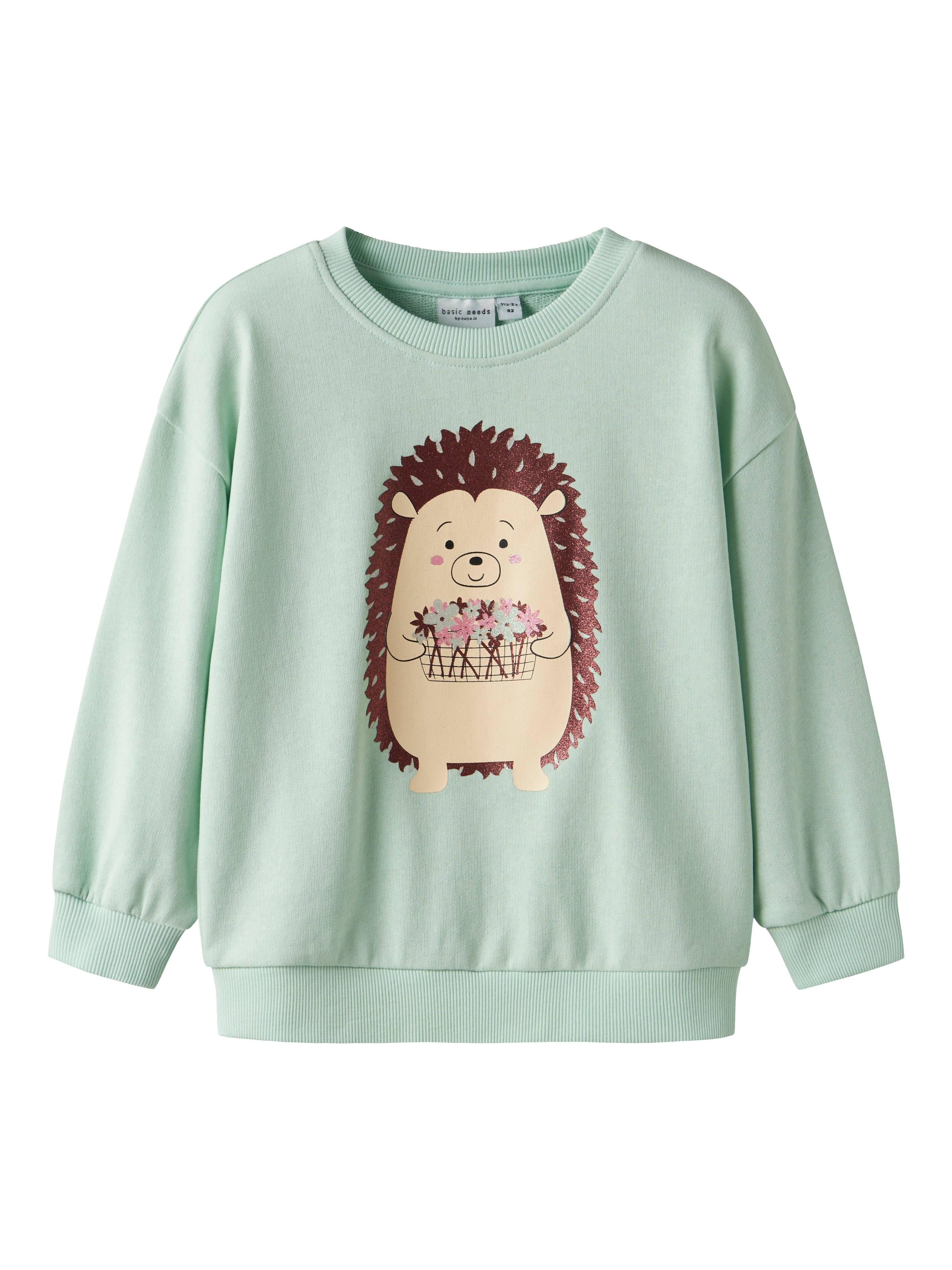 Sudadera Erizo Verde Agua Mini