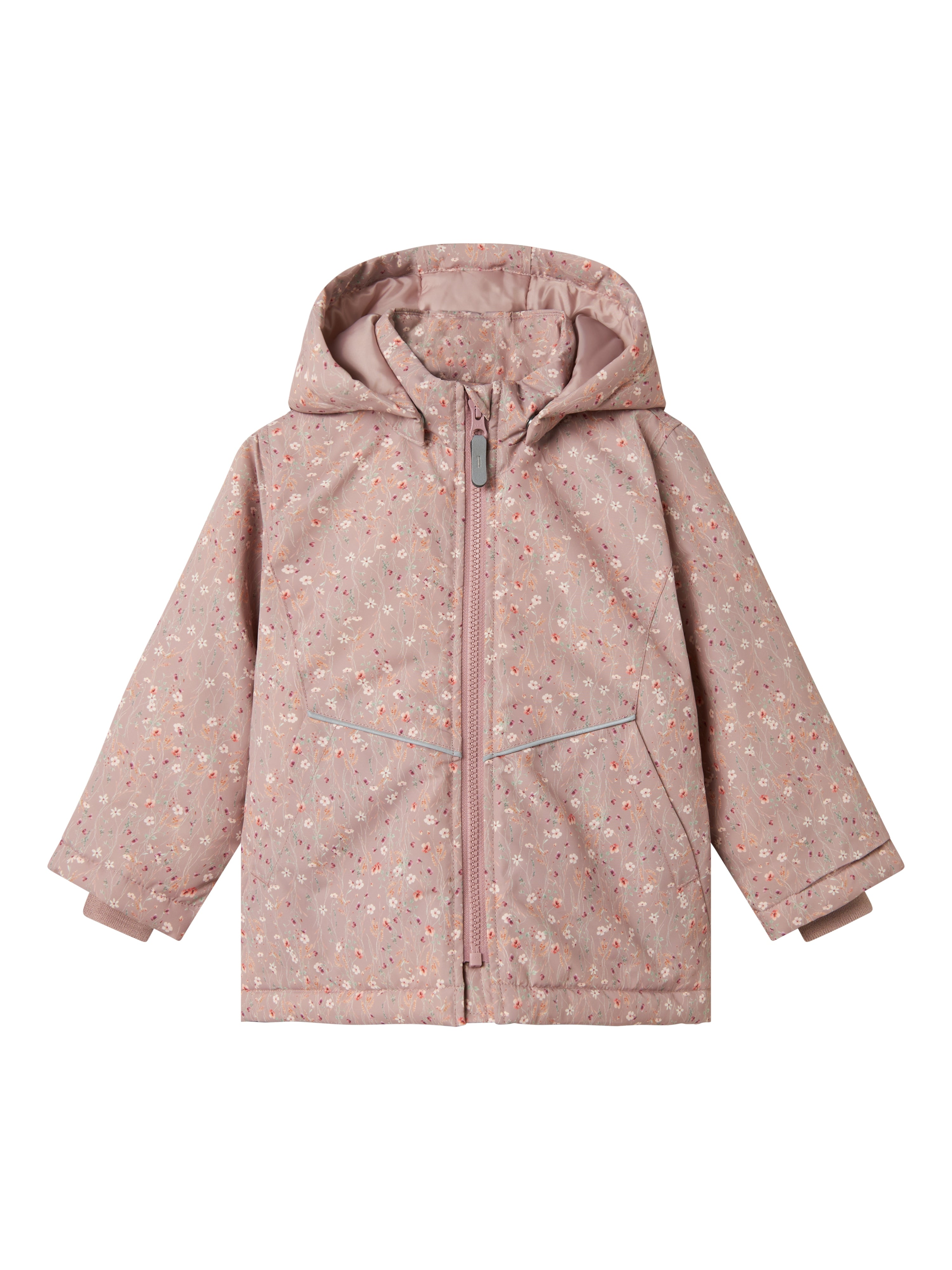 Chaqueta Acolchada Floral Rosa Mini