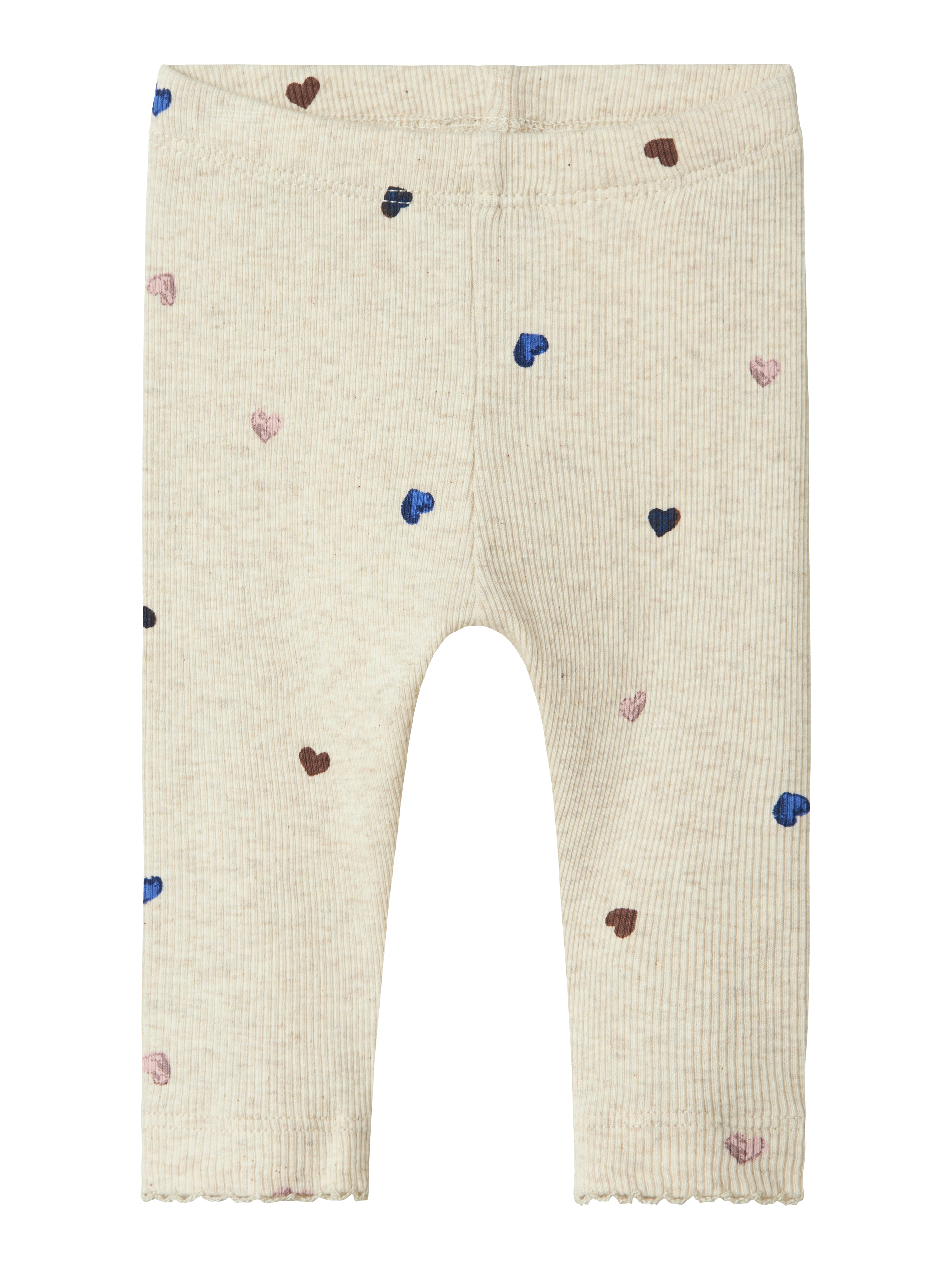 Legging Corazones Bebé Beige
