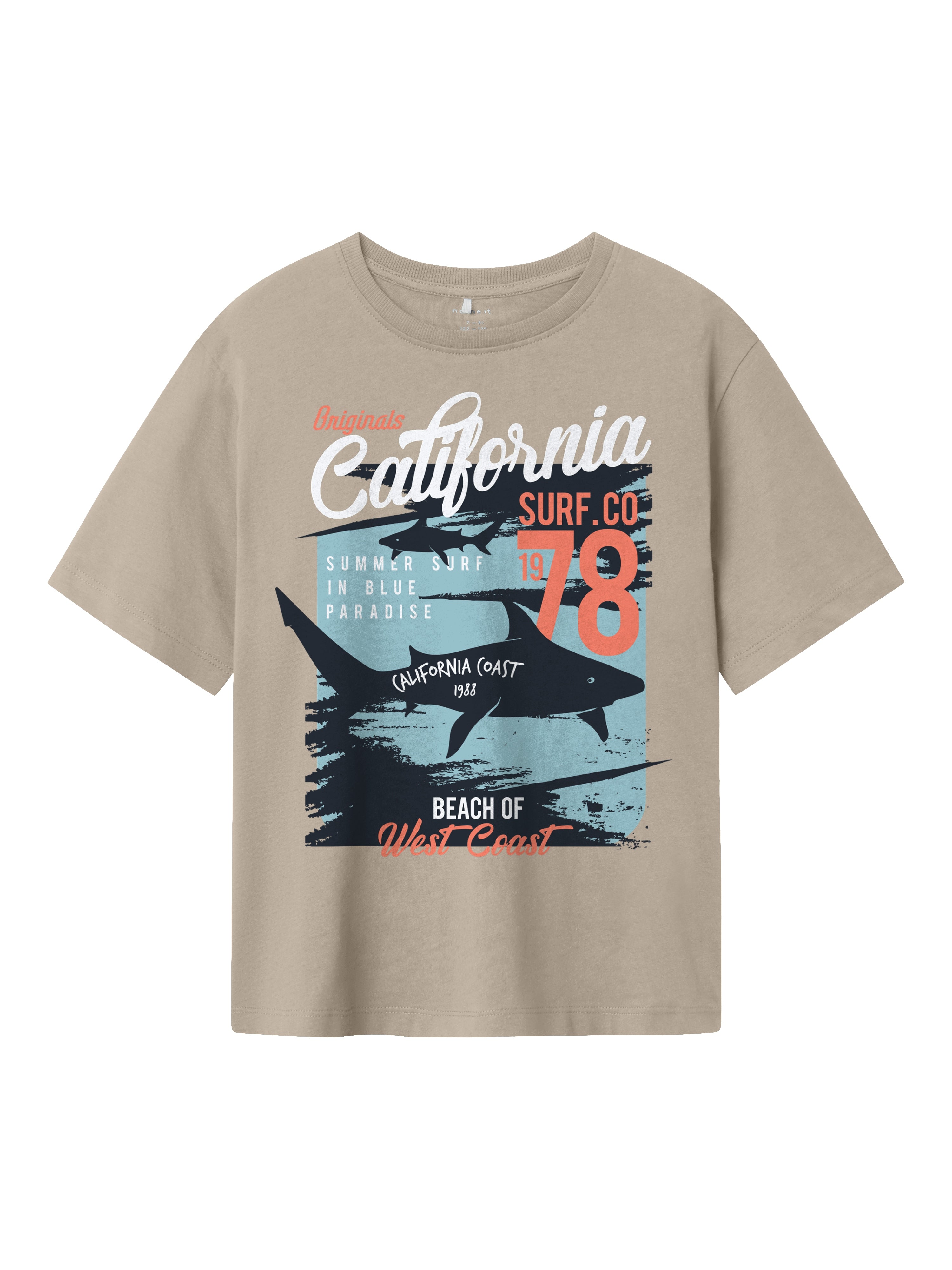 Camiseta California Tiburón Beige Kid