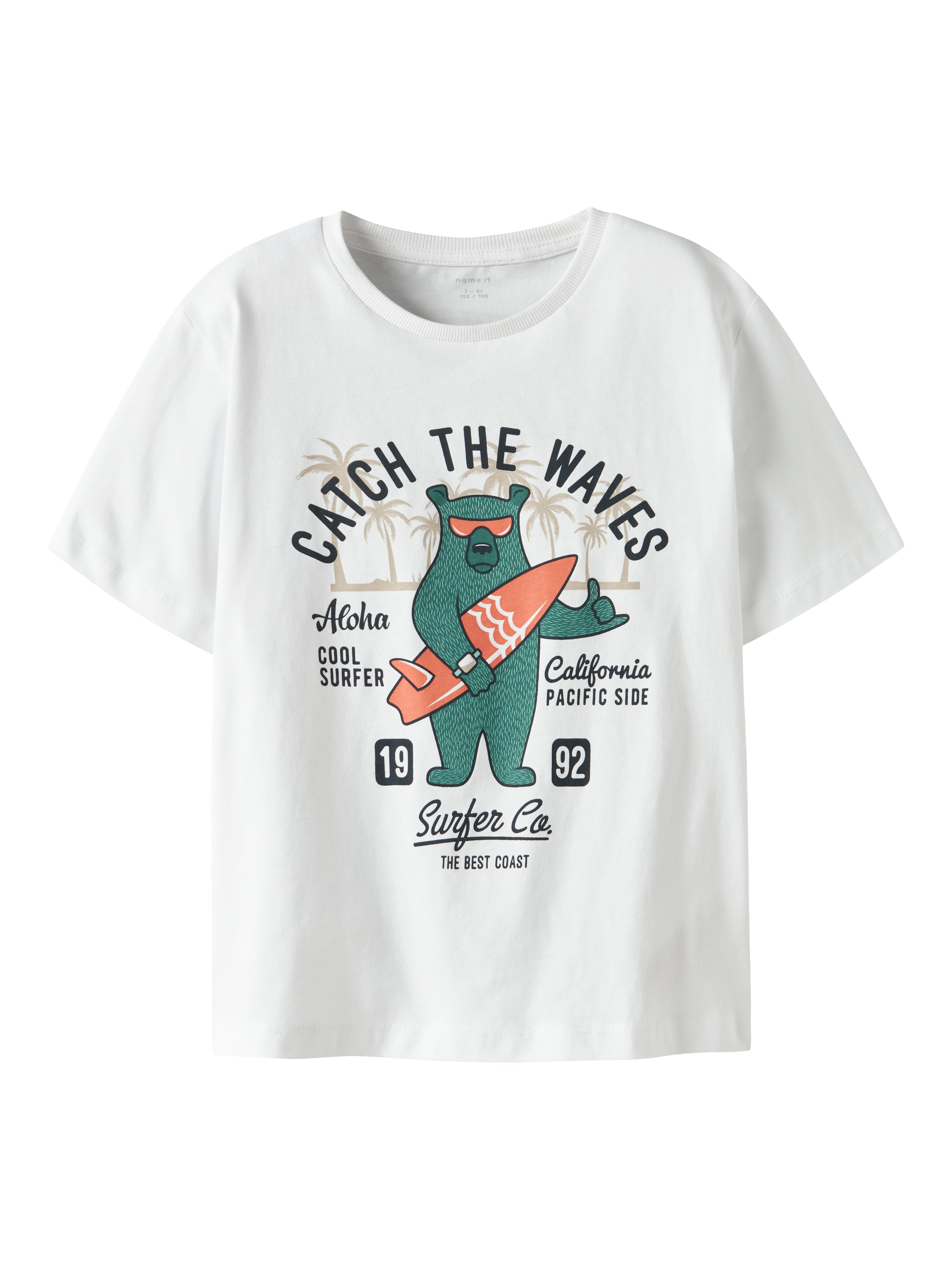 Camiseta Bear Surfer Blanca Kid