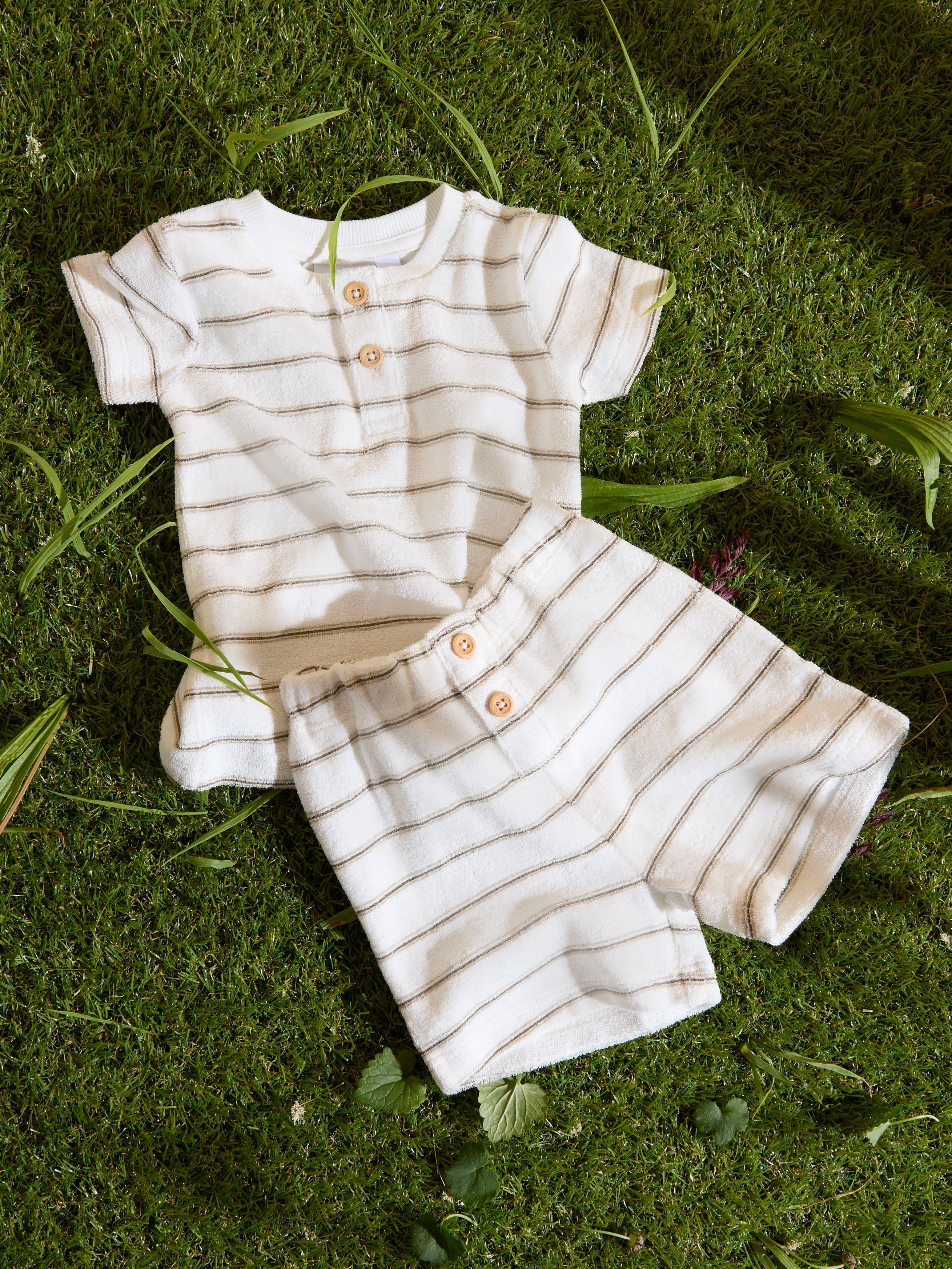 Short Rayas Blanco Bebé