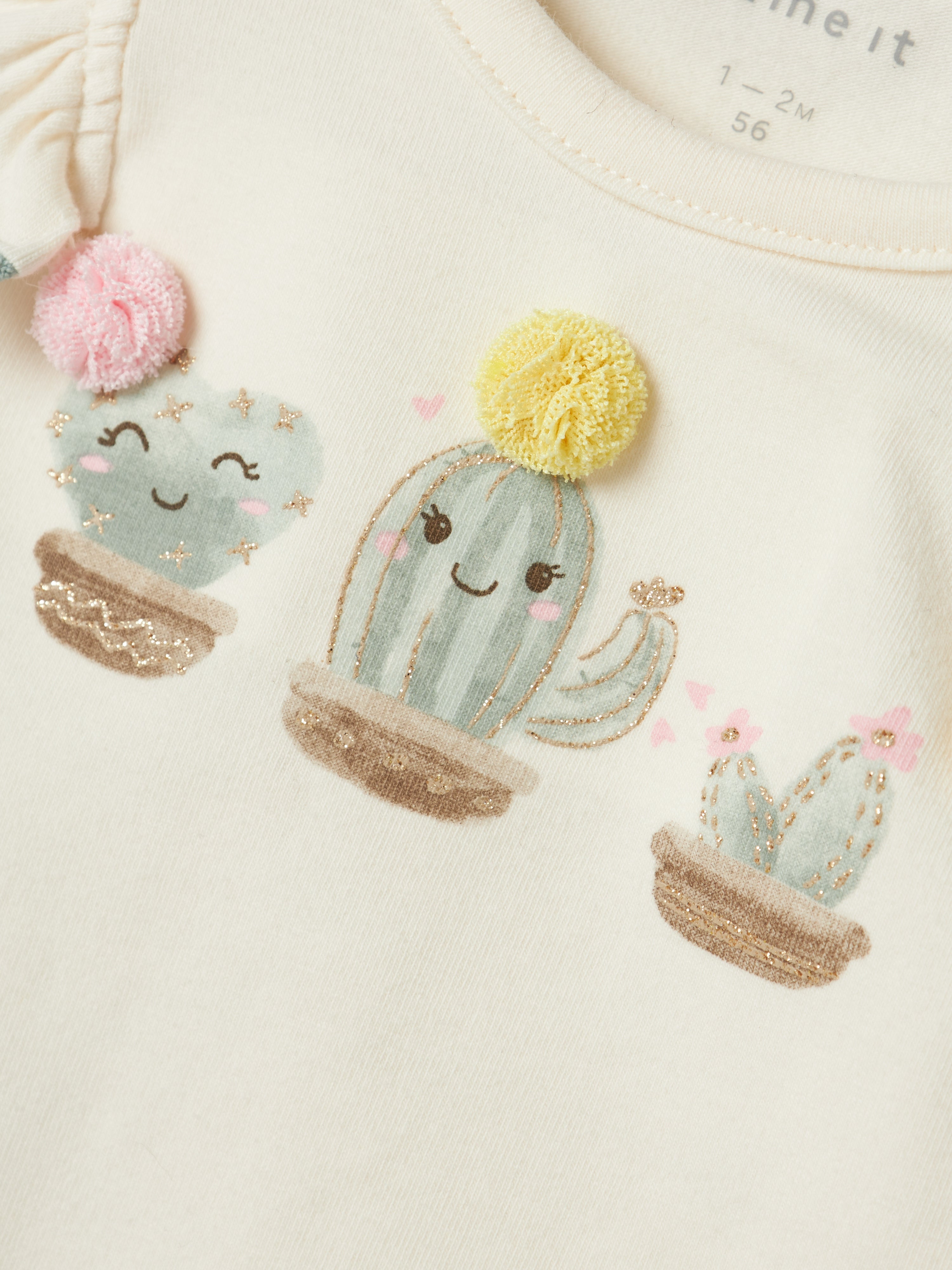 Camiseta Cactus Blanca Bebé