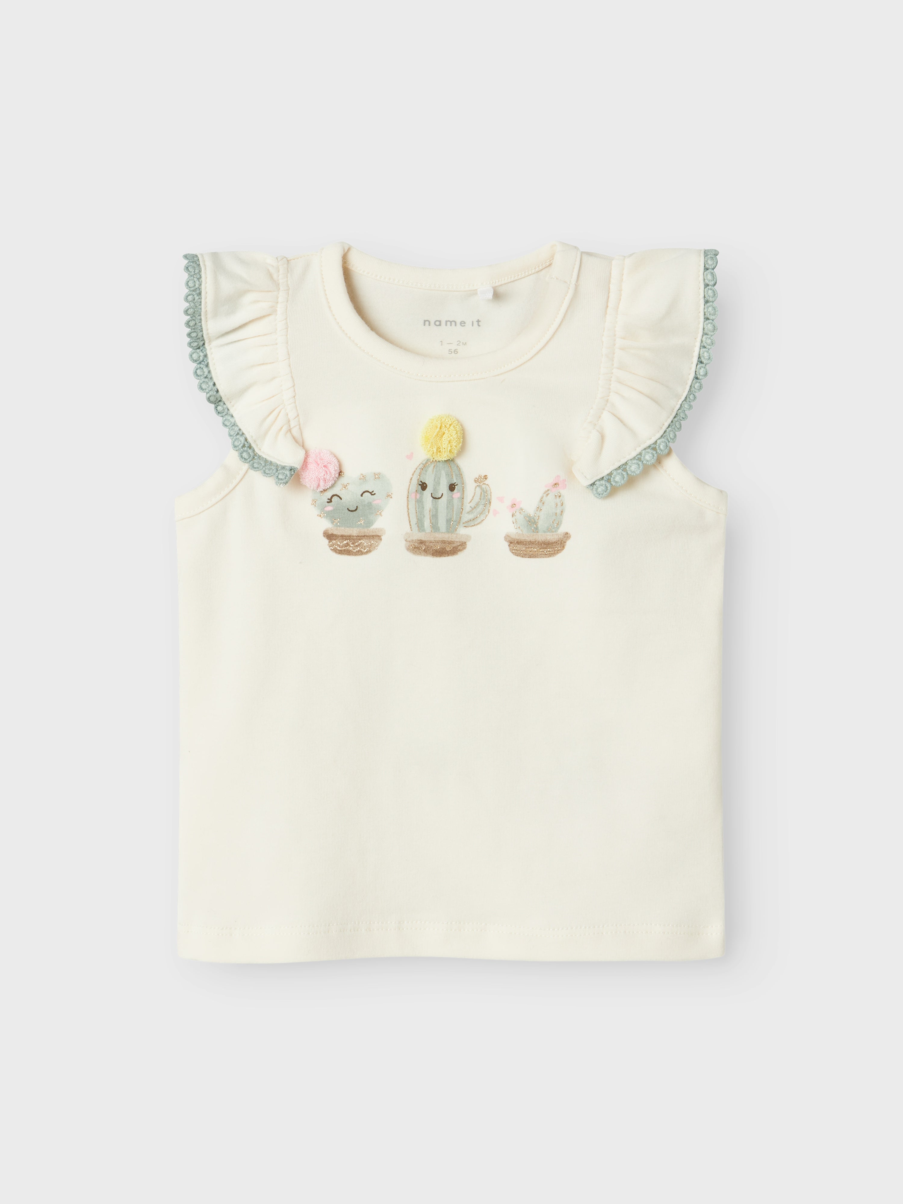 Camiseta Cactus Blanca Bebé