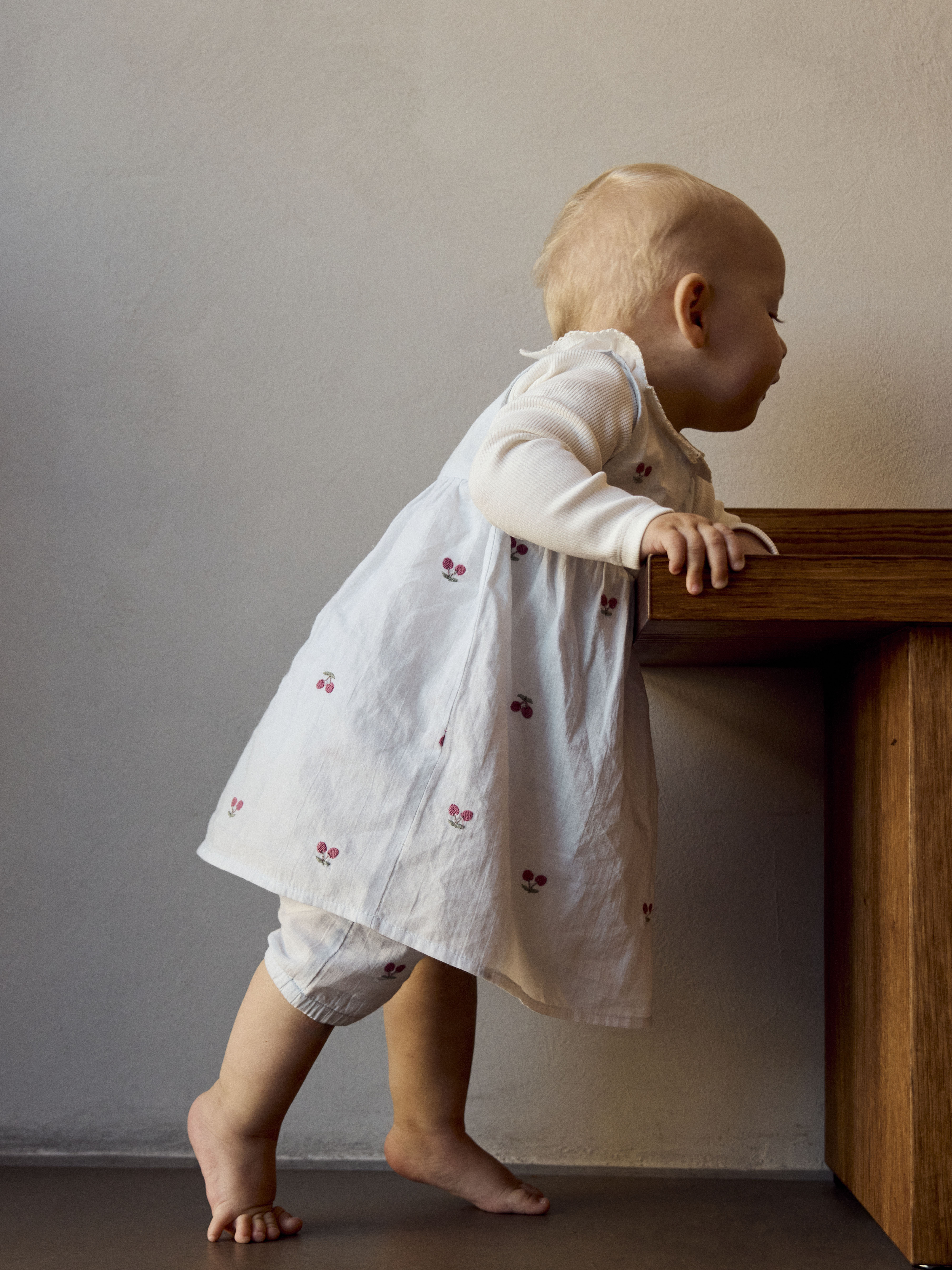 Vestido Cherry Azul Bebé