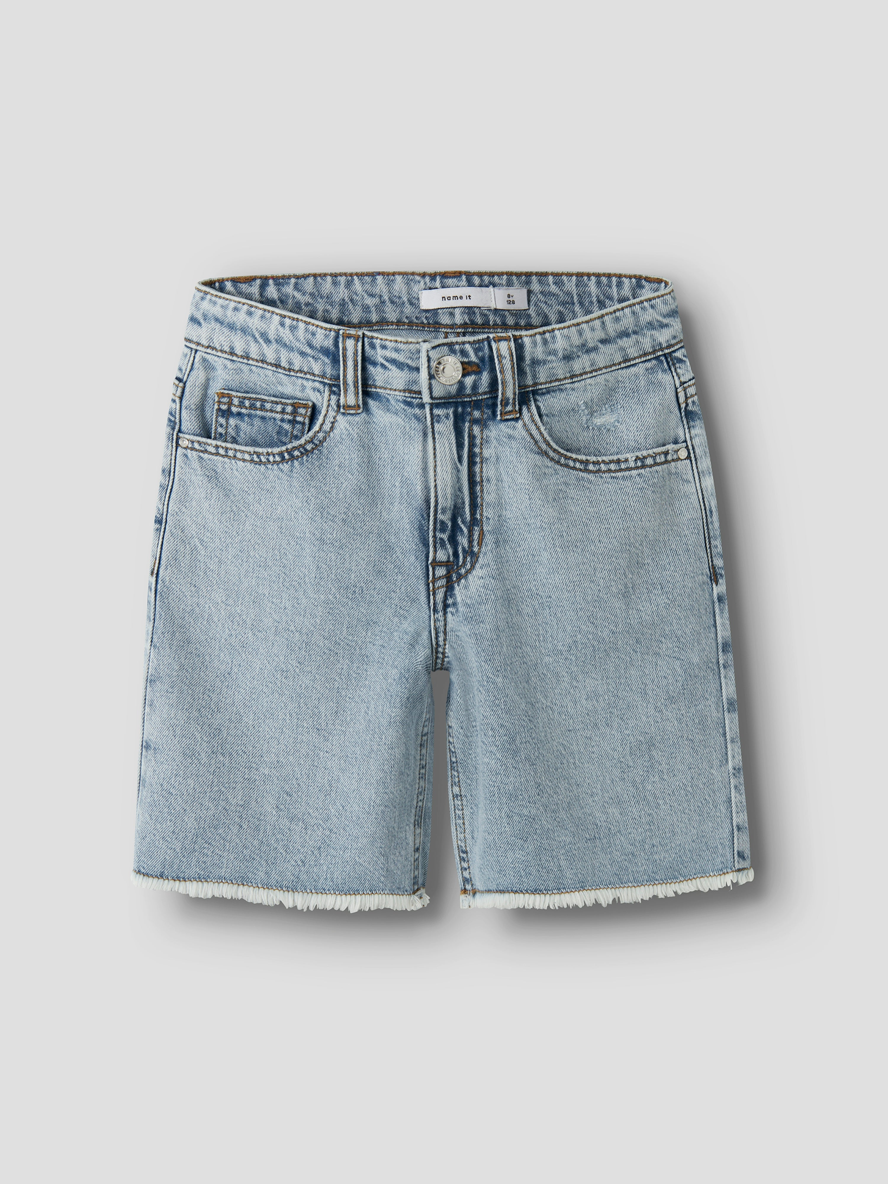Bermuda Deshilachada Light Blue Kid