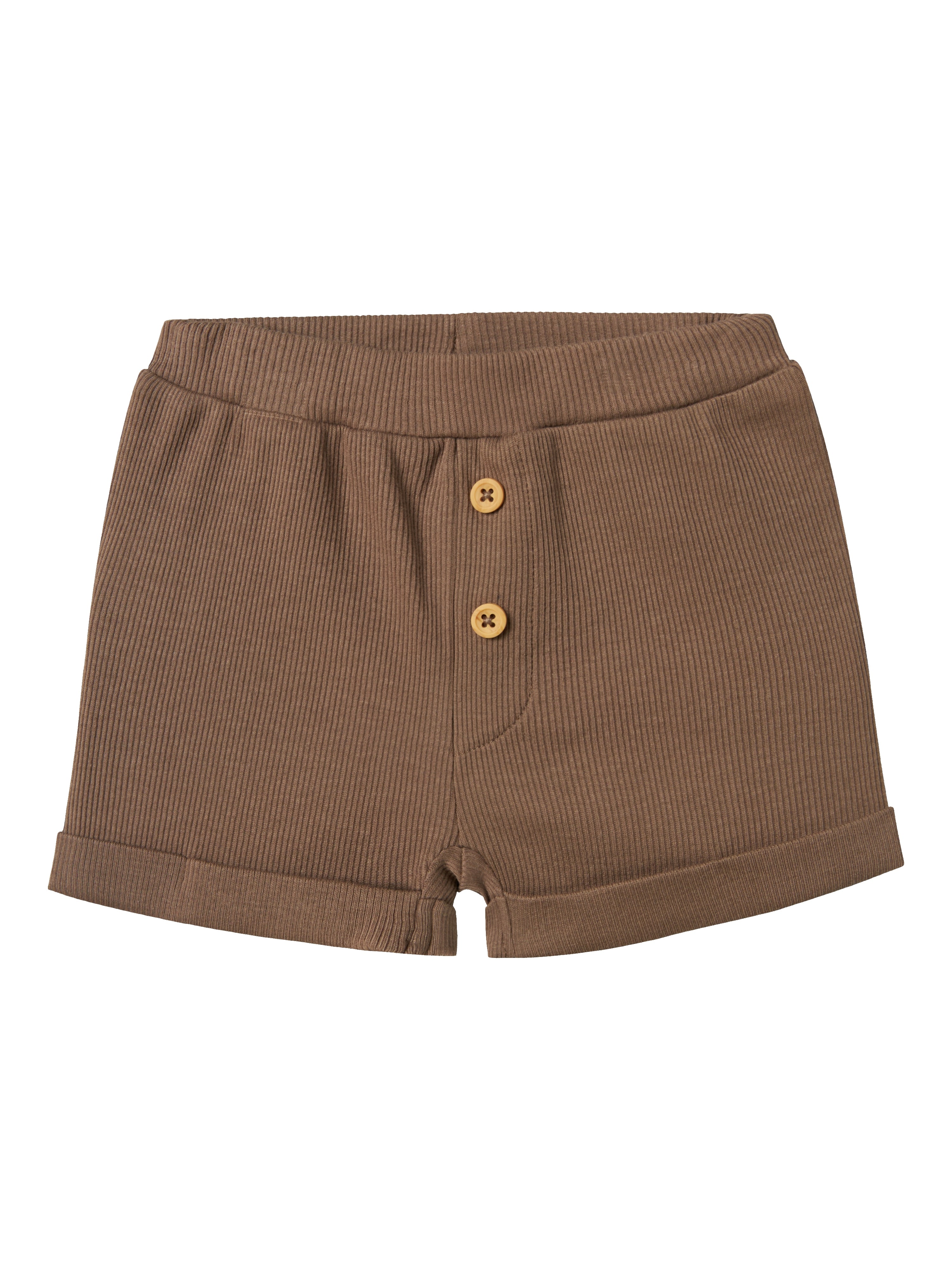 Short Blandito Botones Marrón Bebé