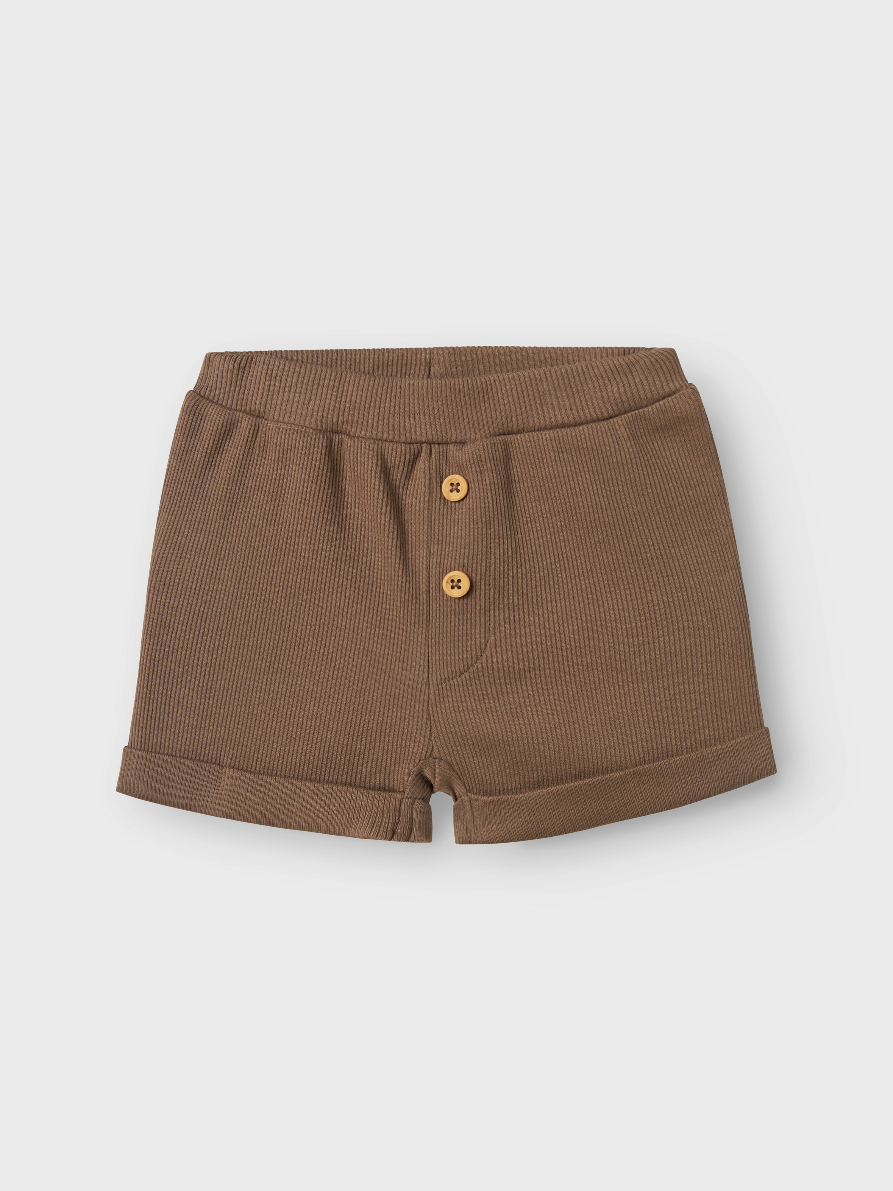Short Blandito Botones Marrón Bebé