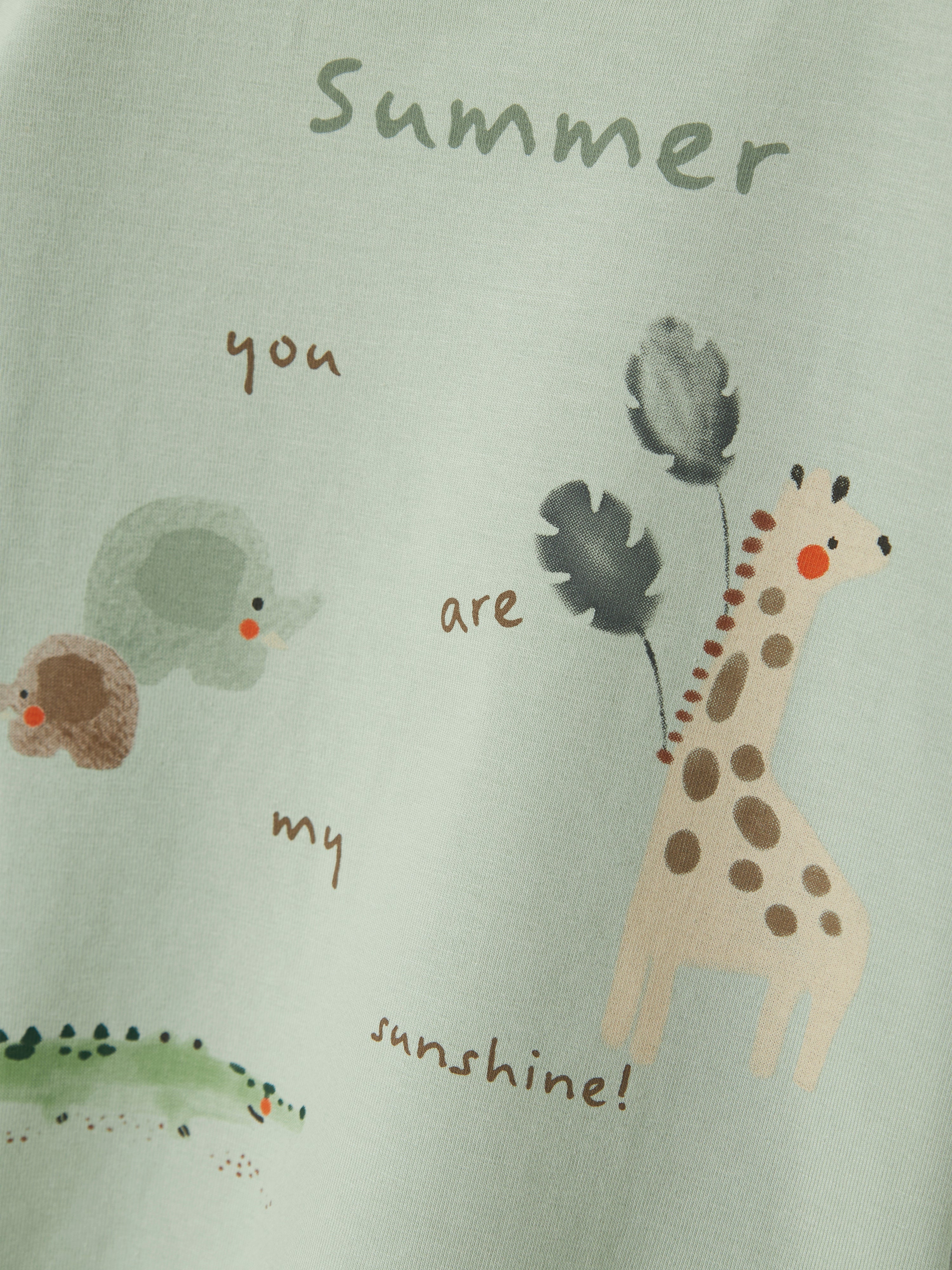 Camiseta Summer Animales Verde Bebé