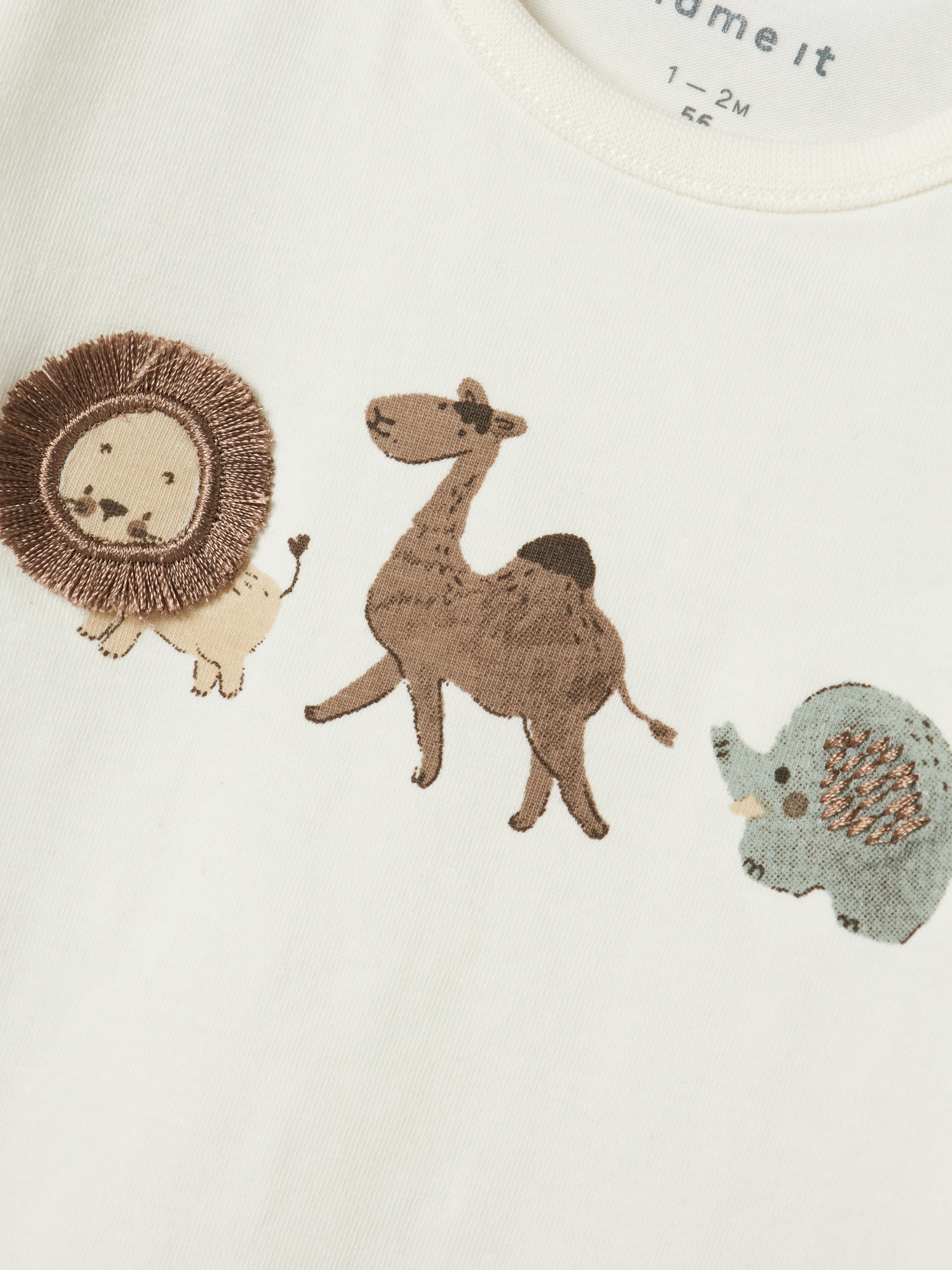 Camiseta Animales Blanca Bebé