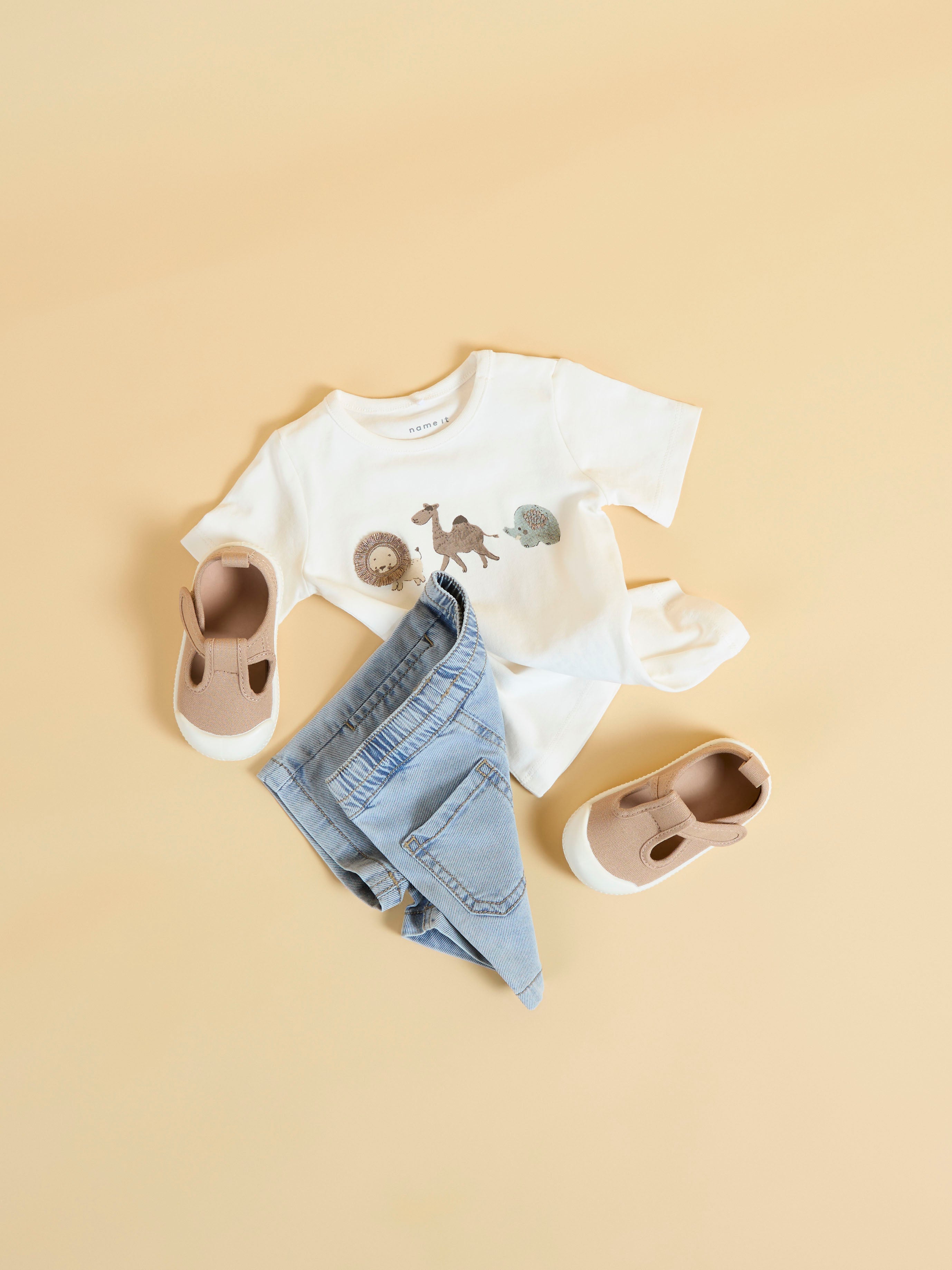 Camiseta Animales Blanca Bebé