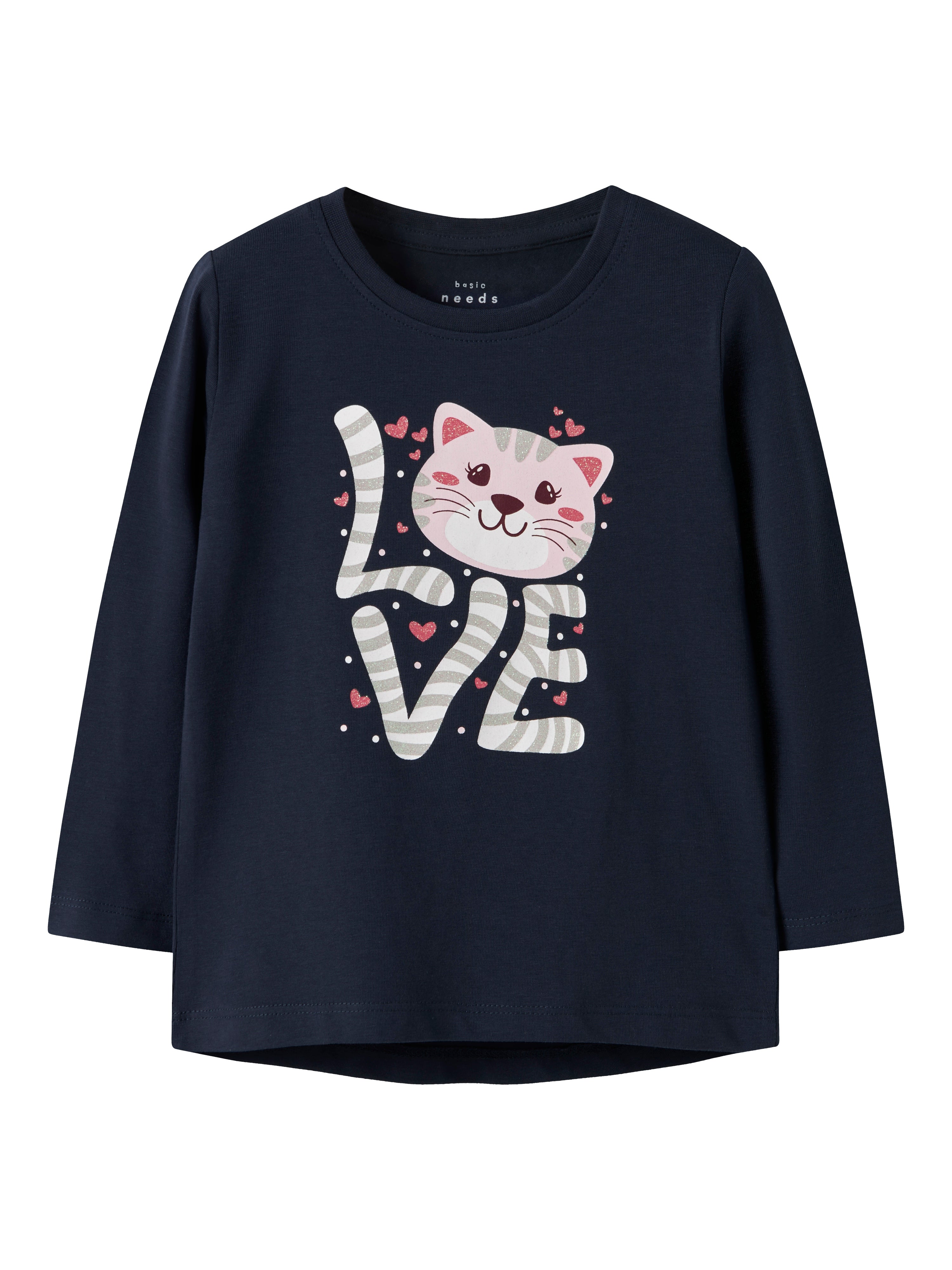 Camiseta Love Cat Marino Mini
