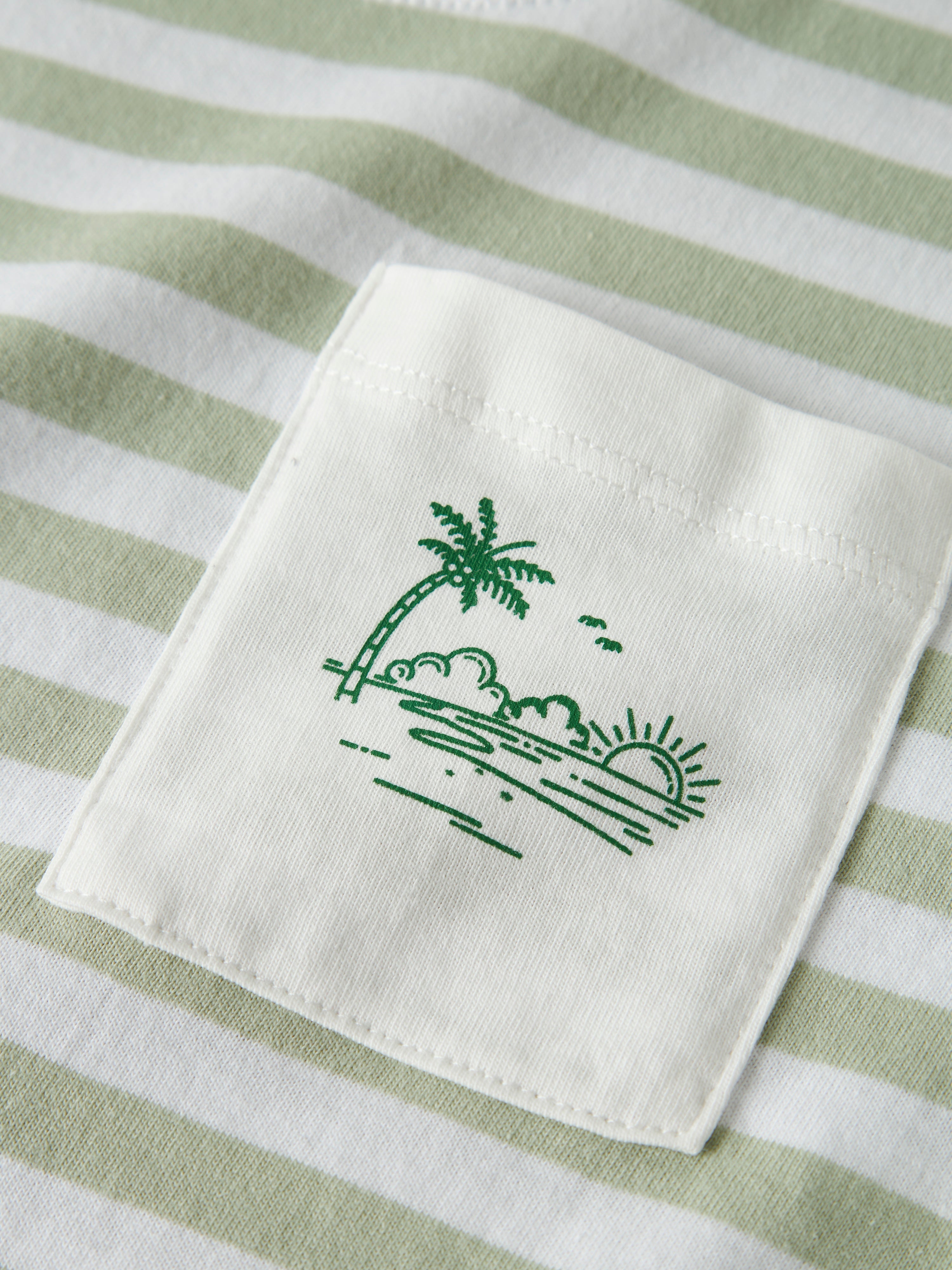 Camiseta Rayas Verde Mini
